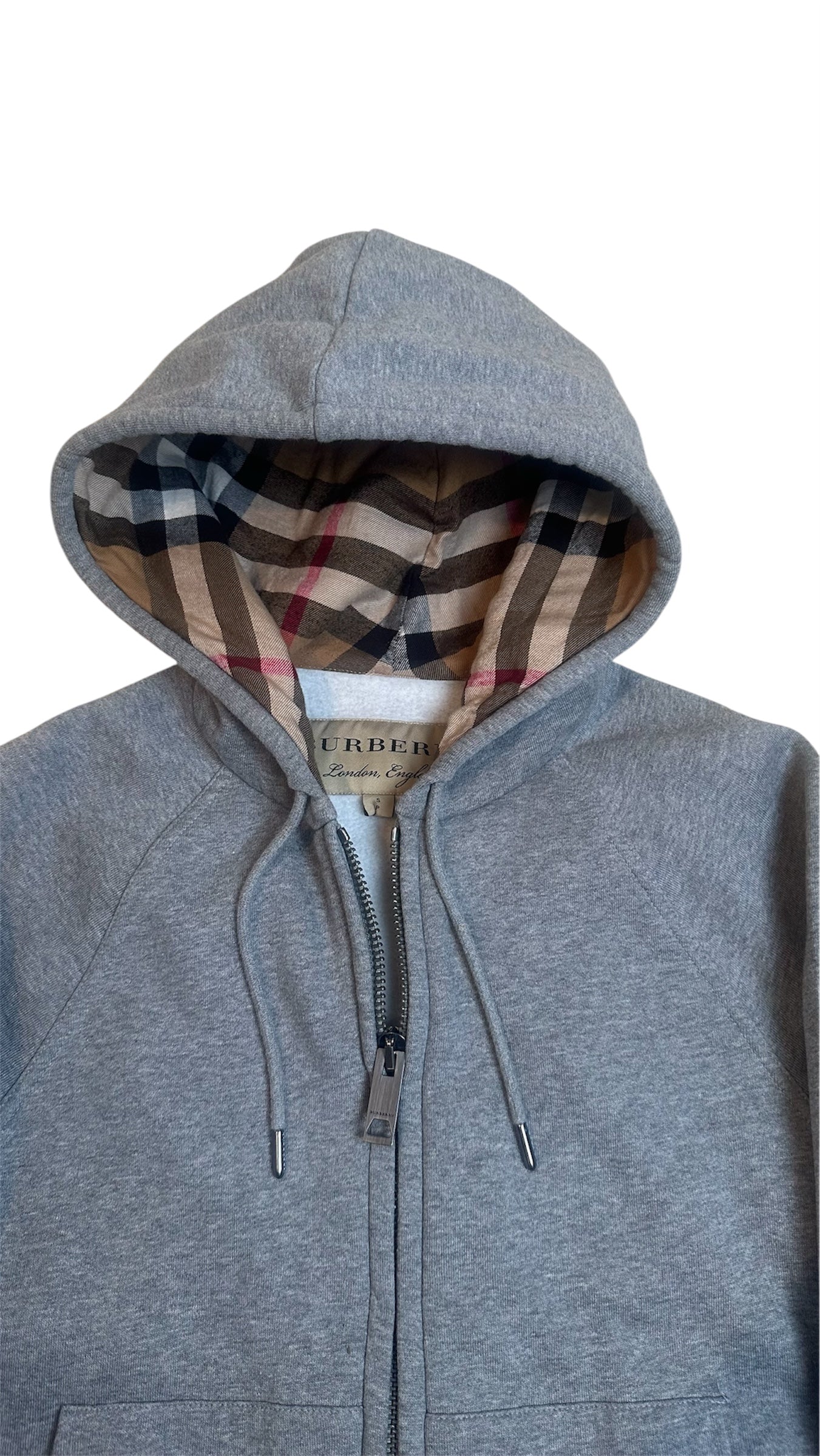 Burberry Zip Hoodie Grey