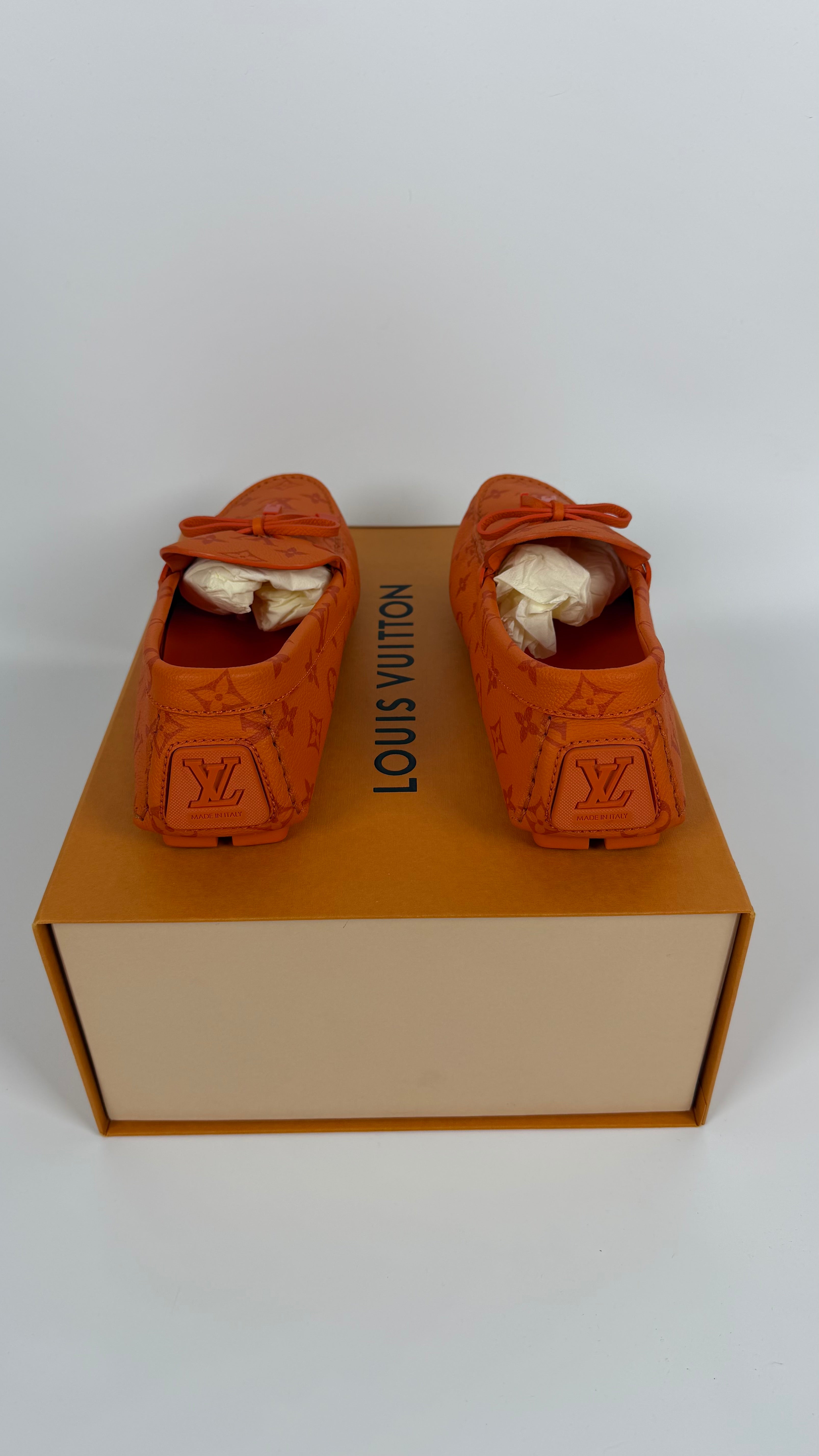 Louis Vuitton Monogram Loafers Orange (42)
