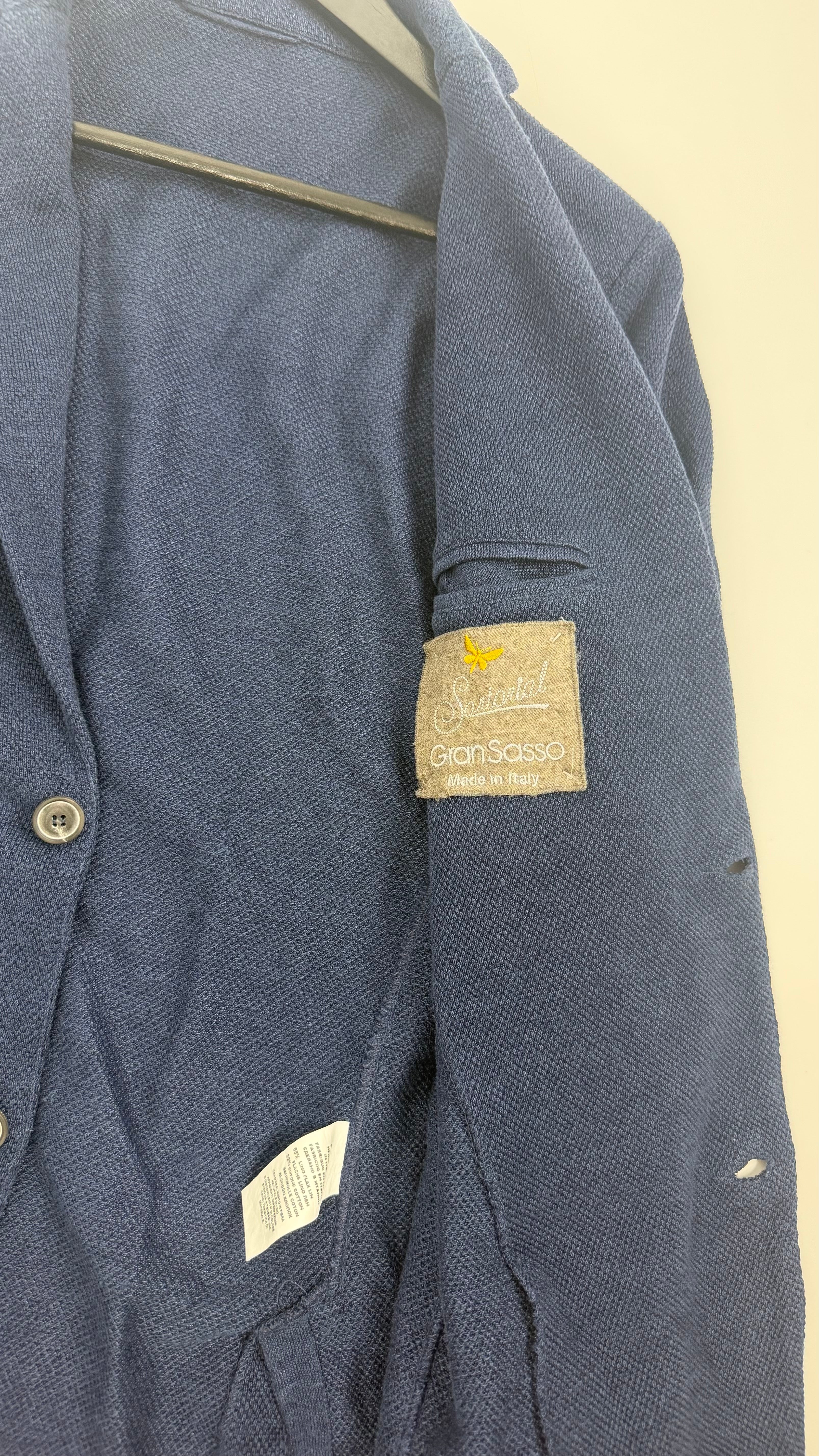 Gran Sasso Blazer Navy Blue Knitted (48)