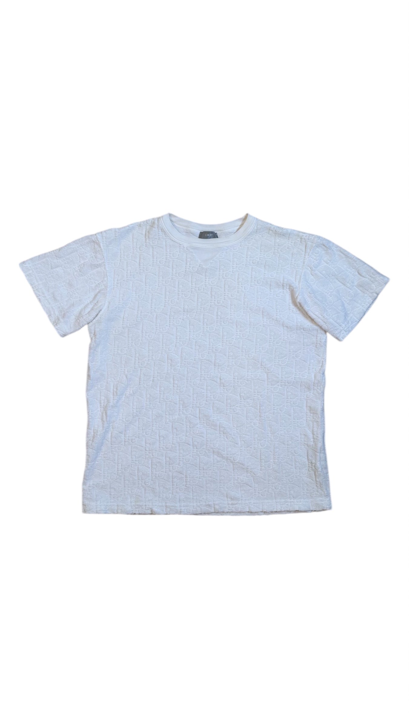 Dior Oblique Towel Tee Whithe