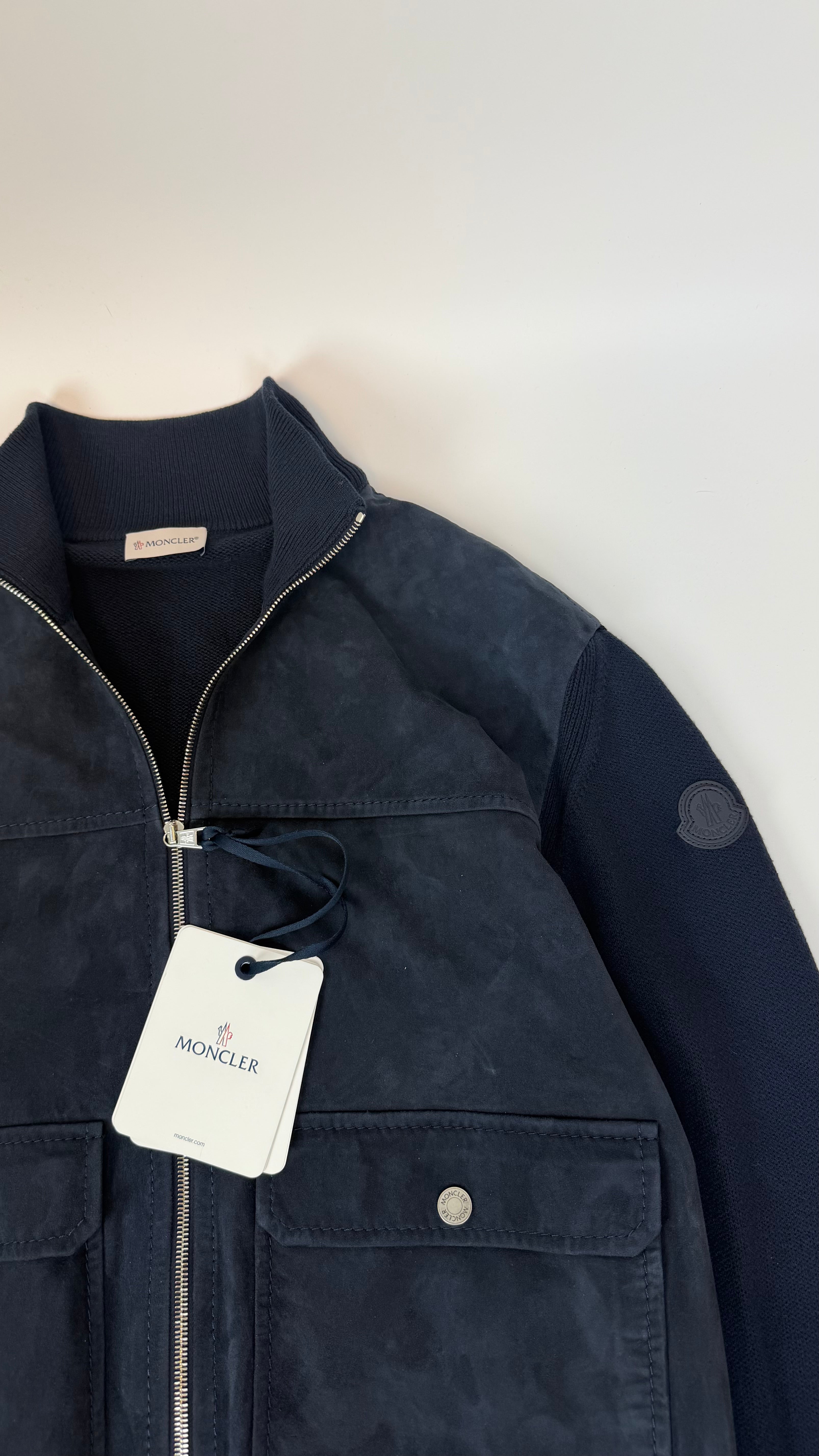 Moncler Suede Cardigan Black Label (XXL)
