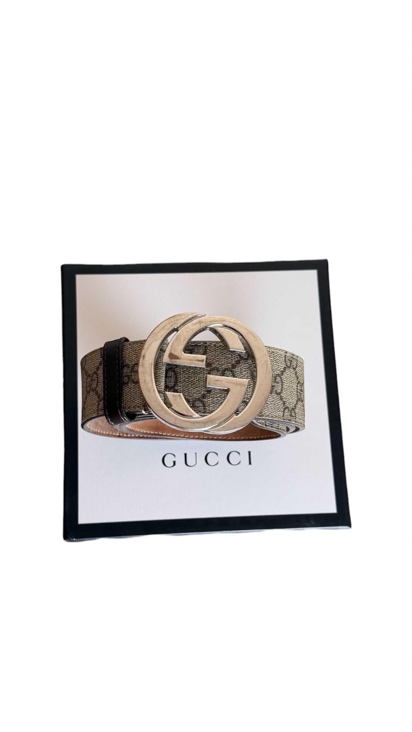Gucci Monogram Buckle Belt