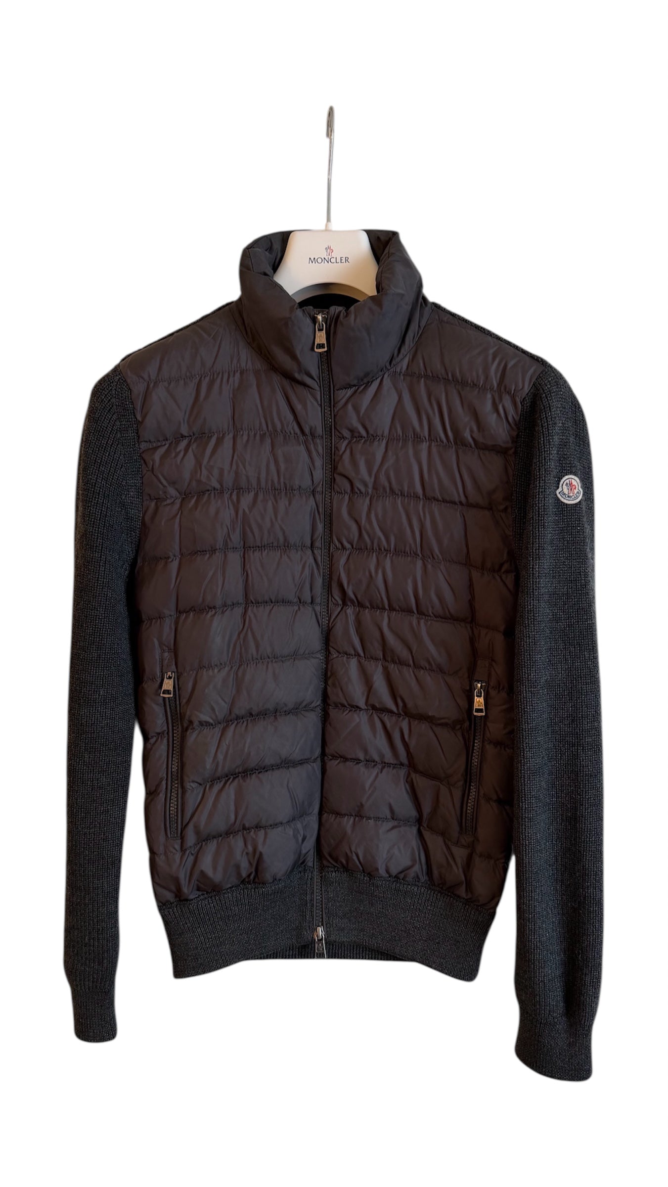 Moncler Tricot Cardigan Grey