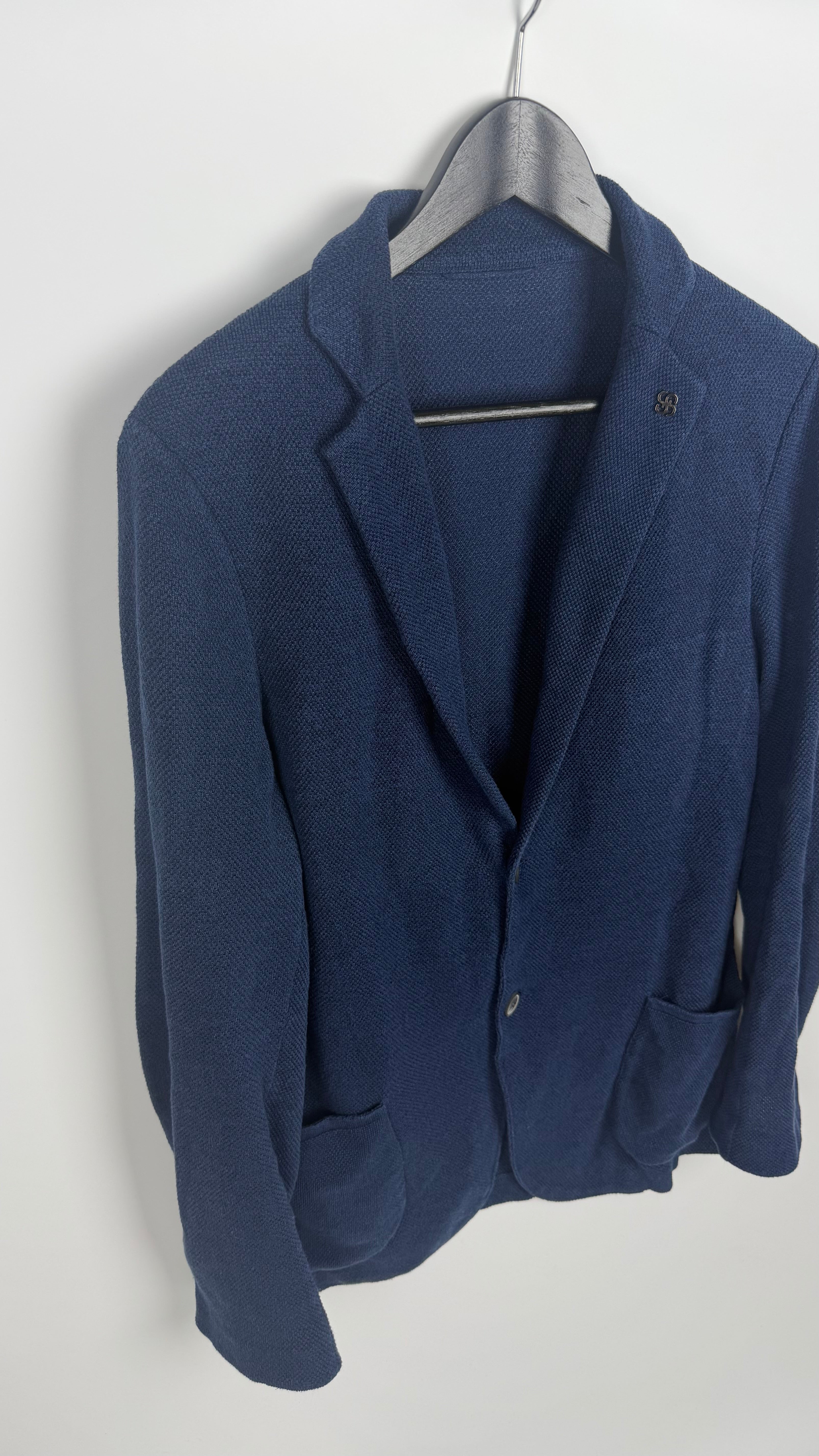 Gran Sasso Blazer Navy Blue Knitted (48)
