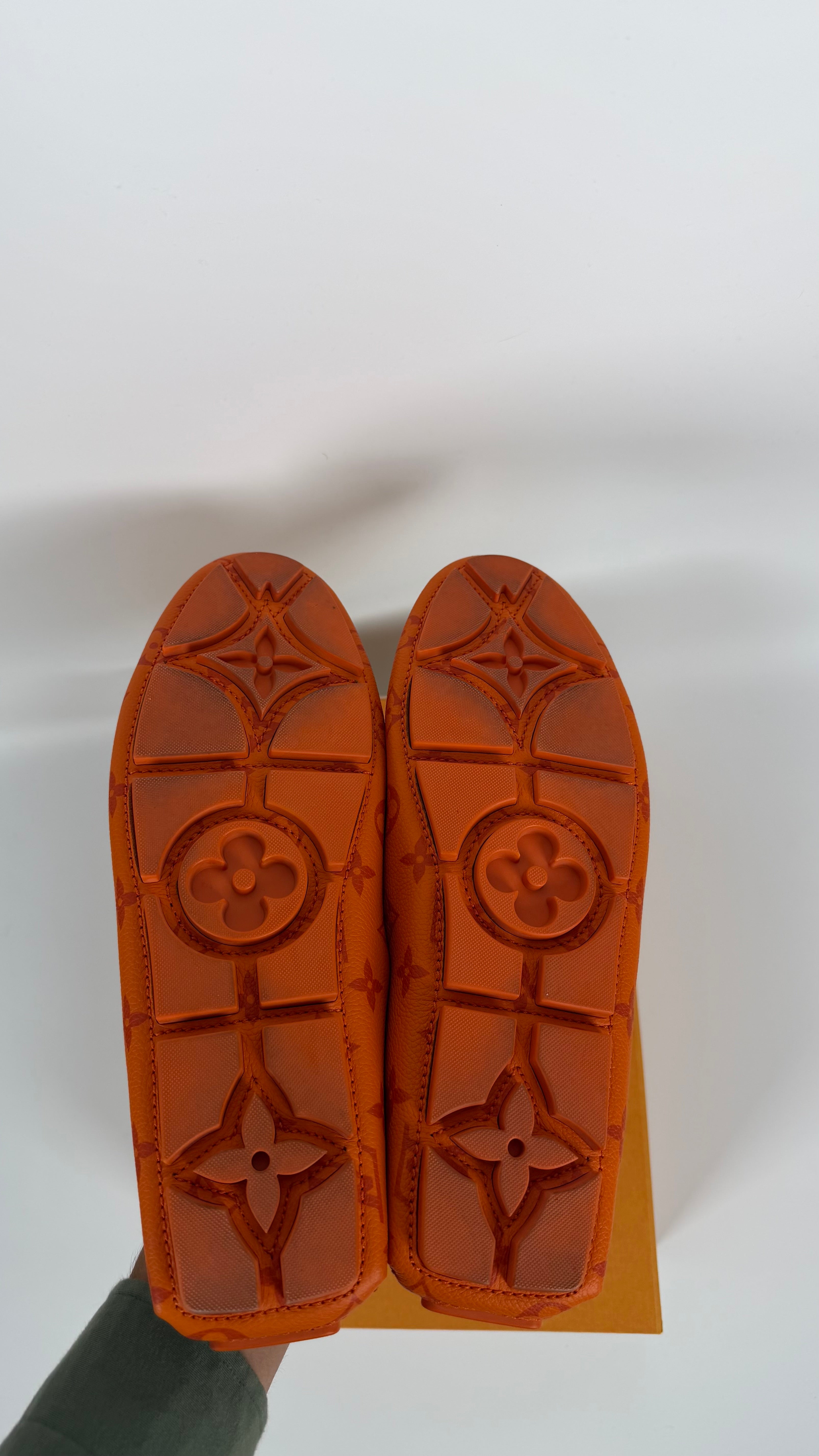 Louis Vuitton Monogram Loafers Orange (42)