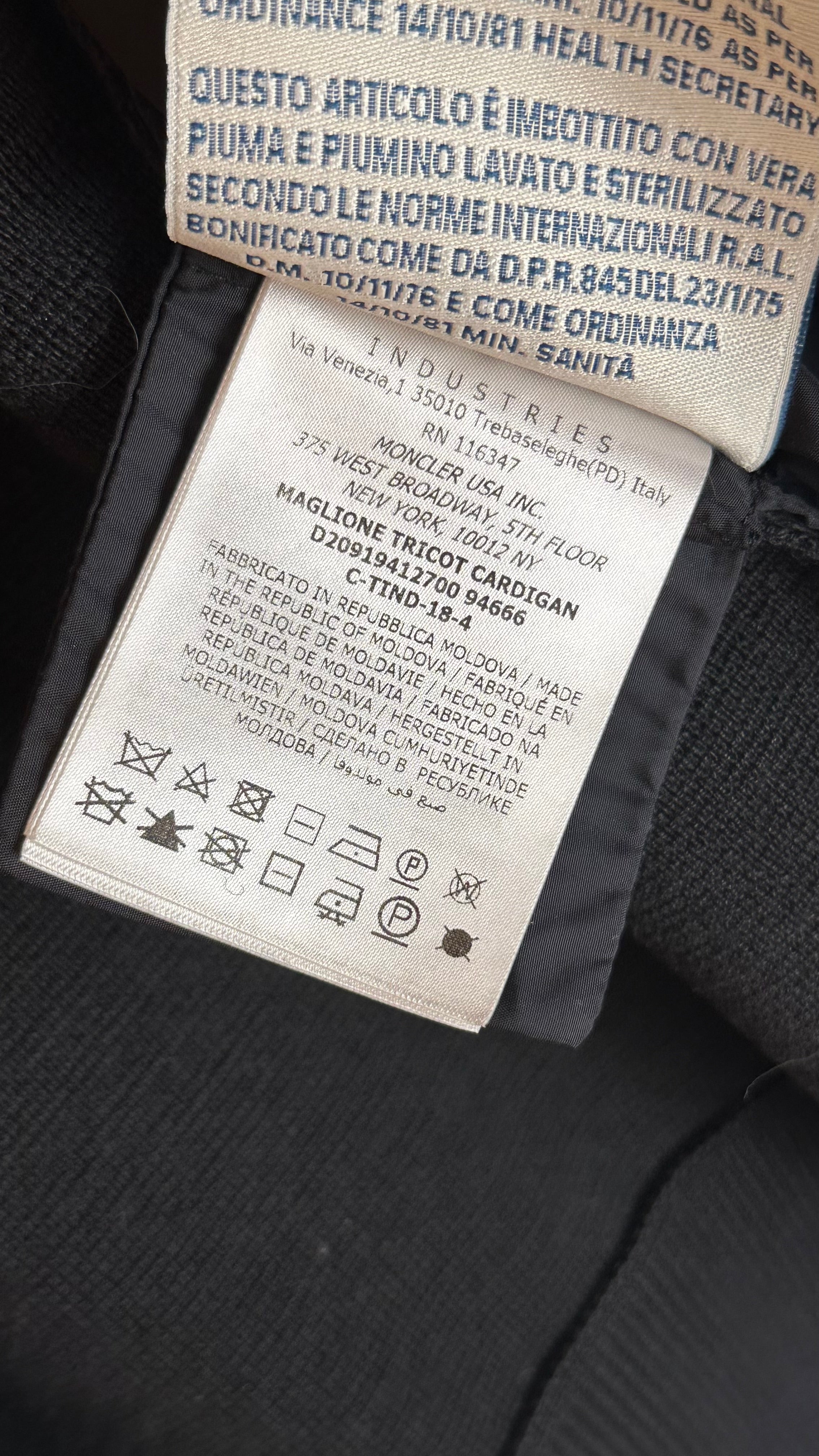 Moncler Tricot Cardigan Black