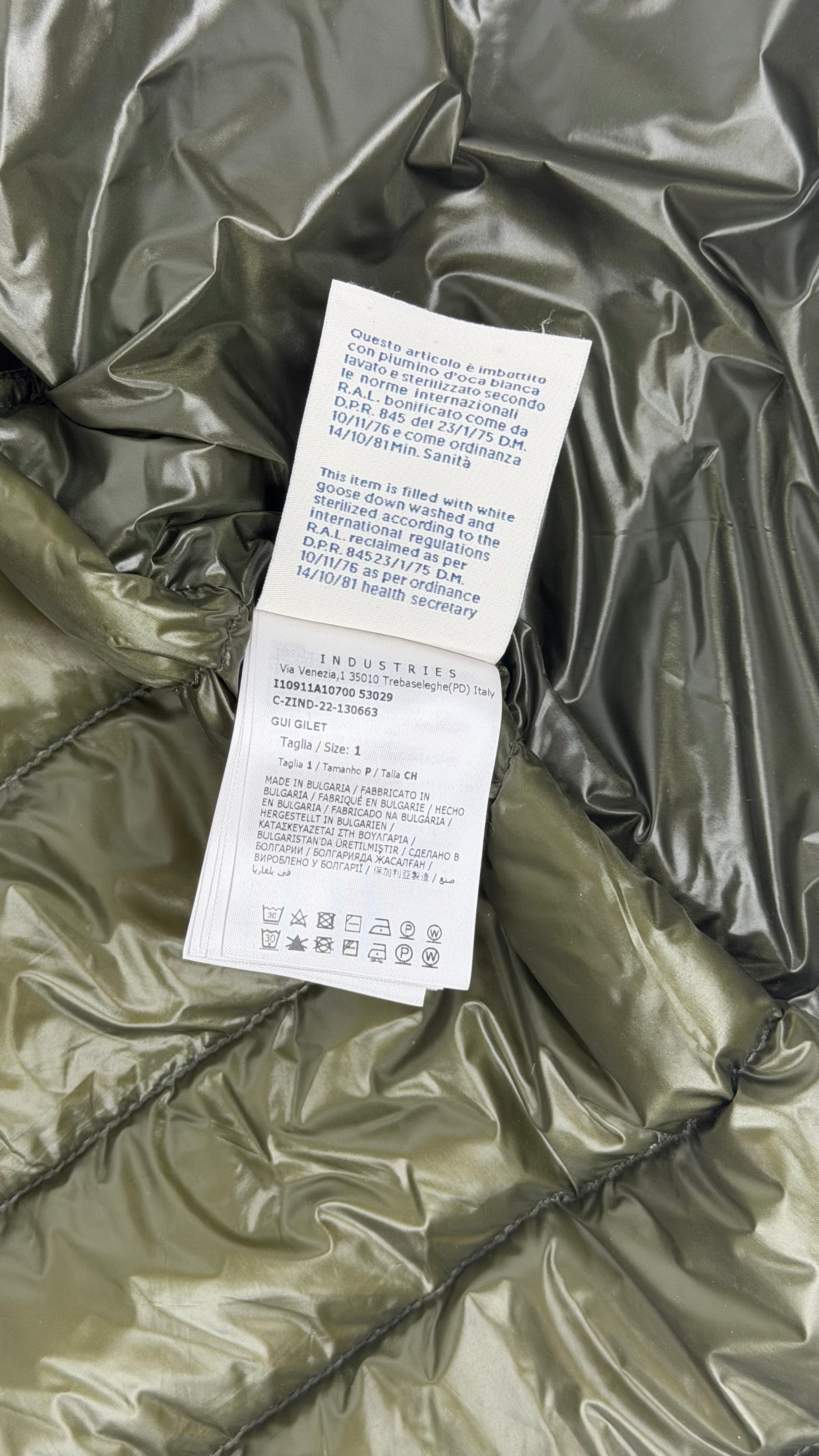 Moncler Gui Vest Olive Green (S)