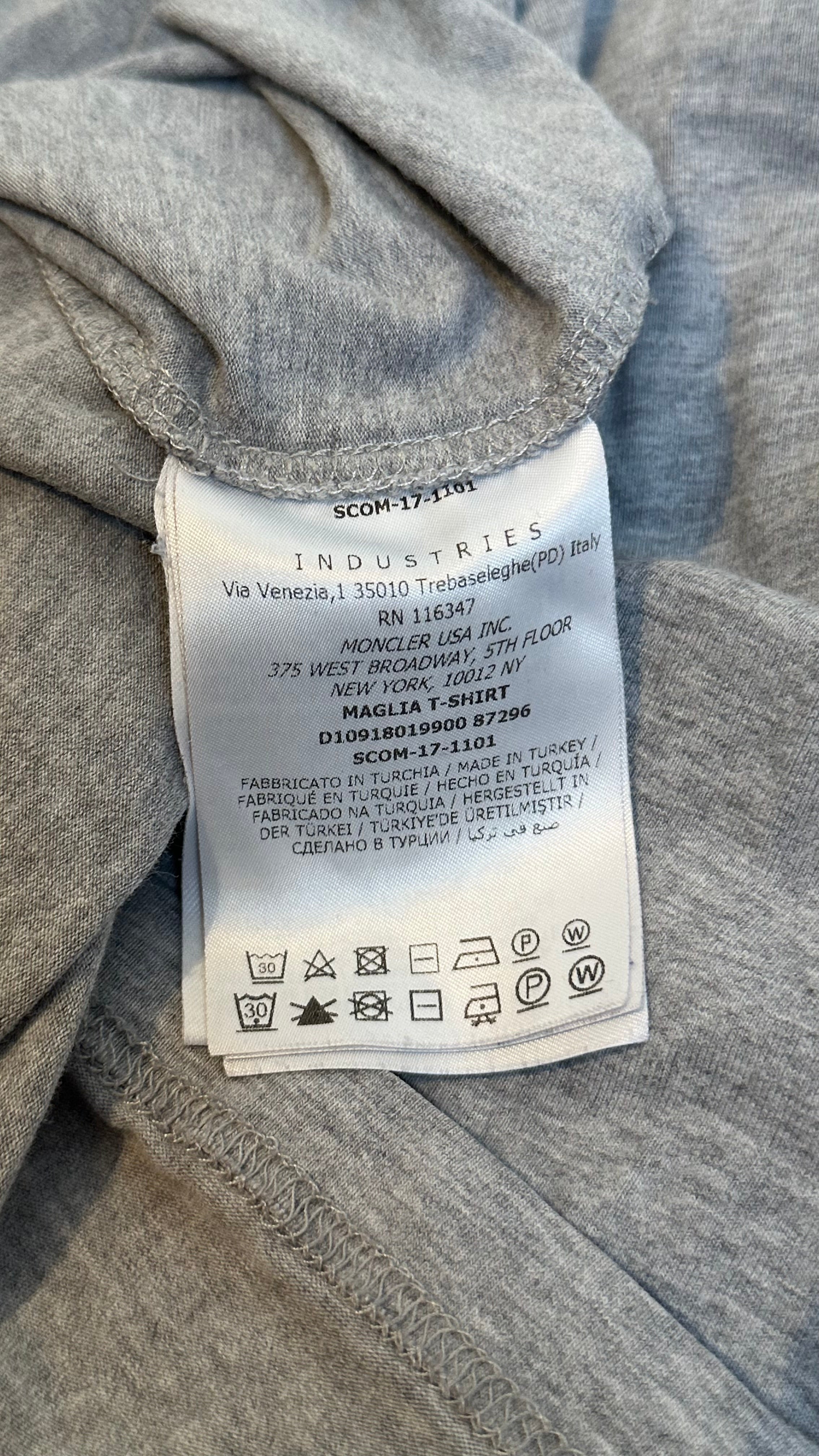Moncler Maglia T-Shirt Grey