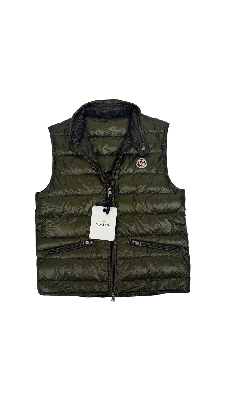 Moncler Gui Vest Olive Green (S)
