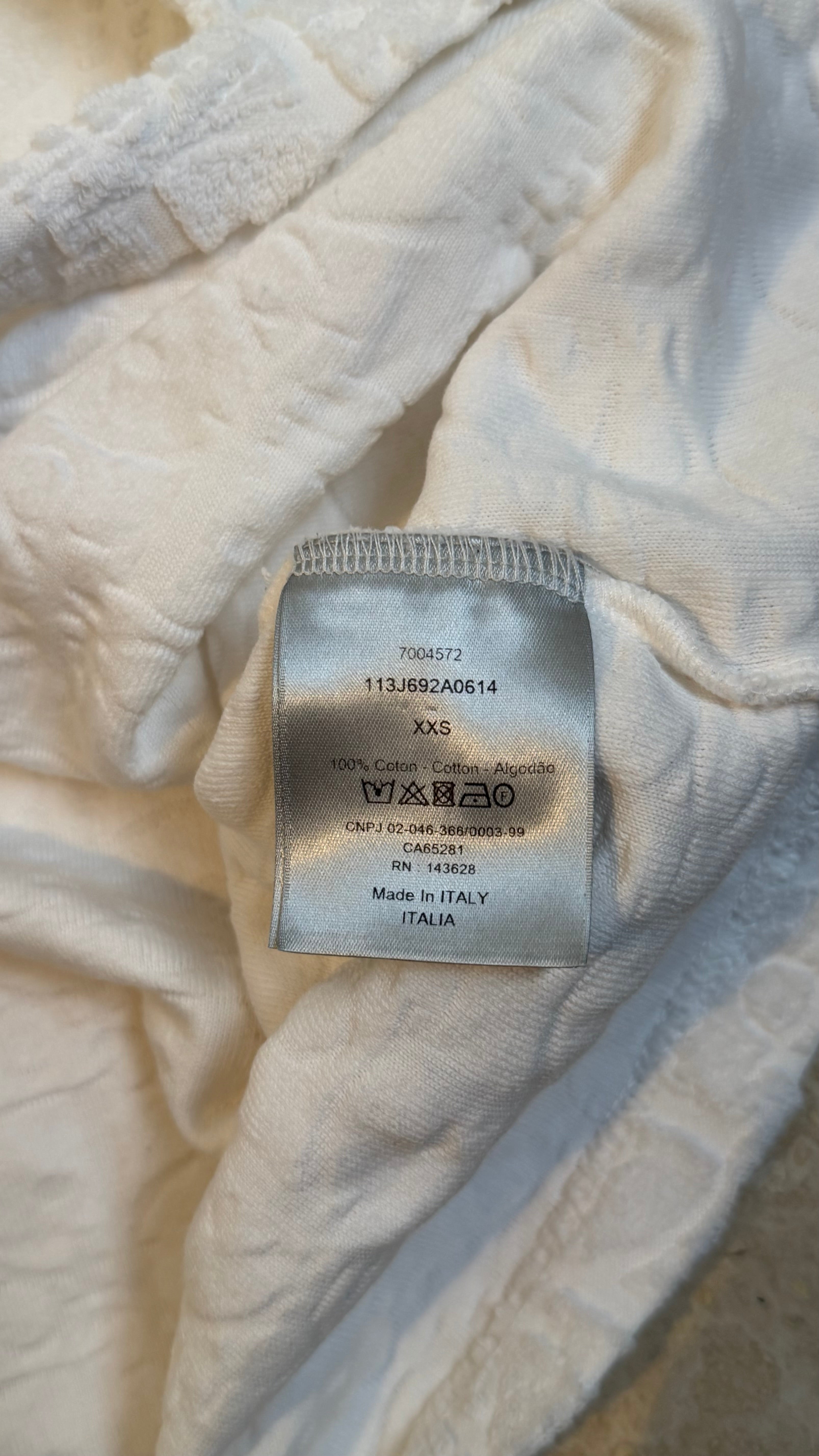 Dior Oblique Towel Tee Whithe