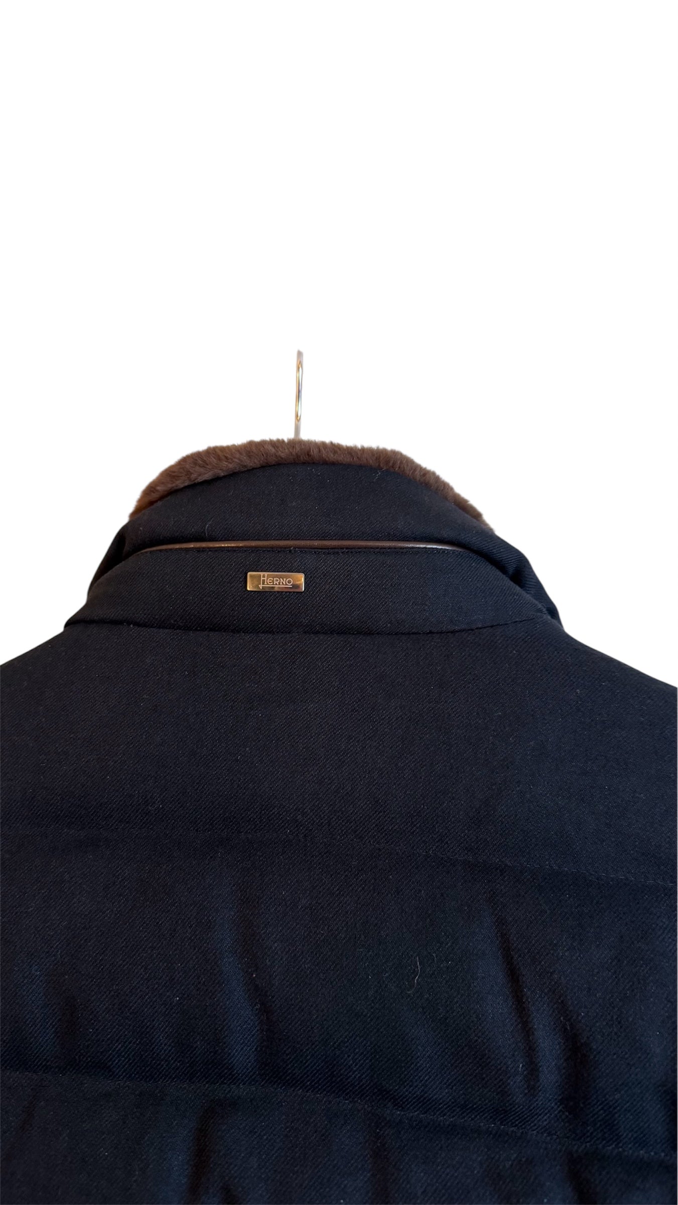 Herno Fur Jacket Navy