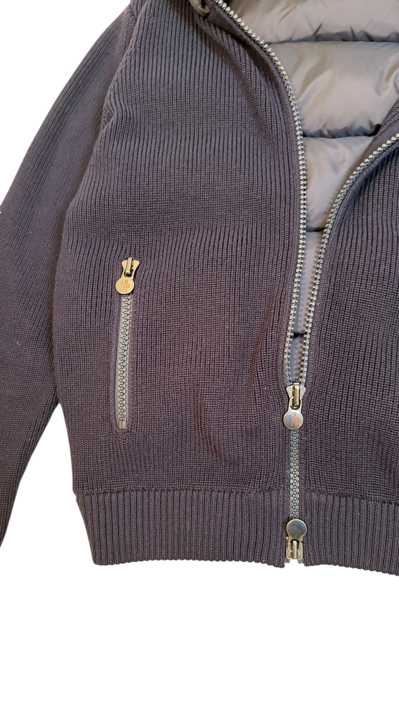 Moncler Padded Cardigan Navy