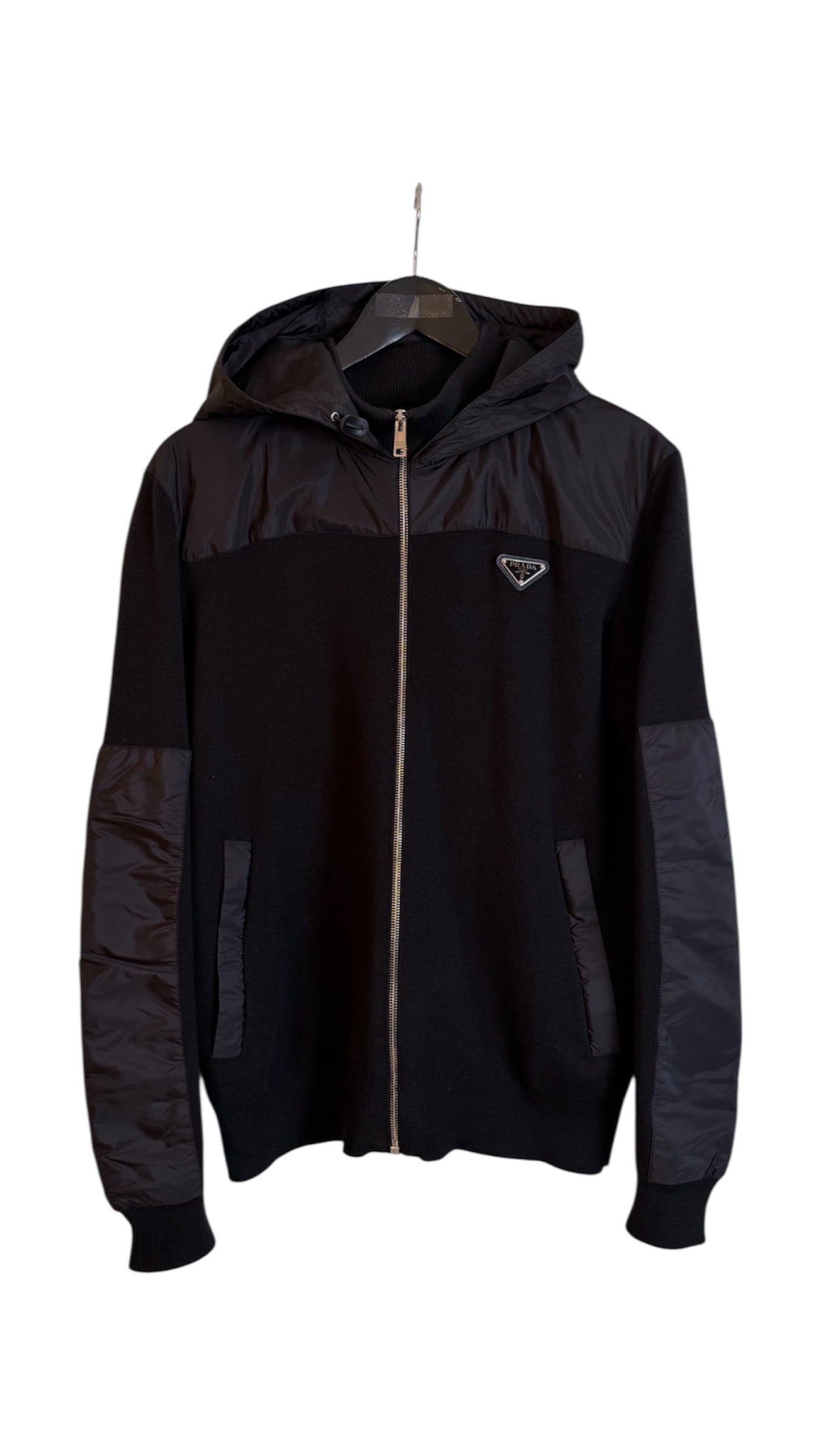 Prada Logo Cardigan Black