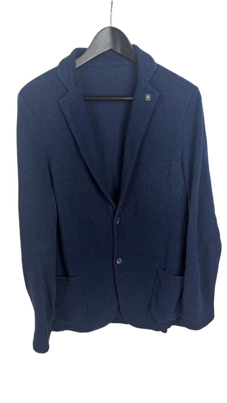 Gran Sasso Blazer Navy Blue Knitted (48)