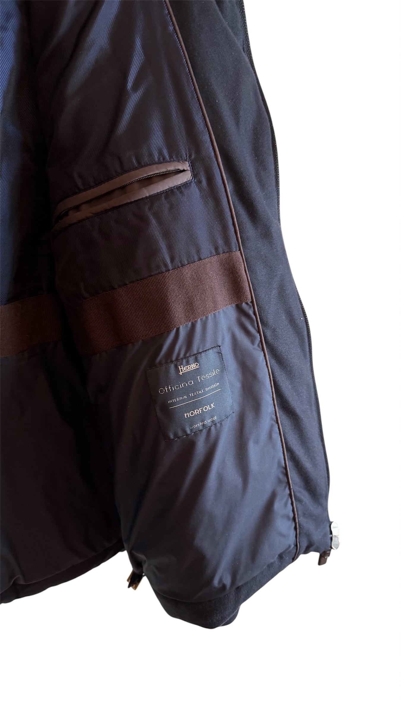 Herno Fur Jacket Navy