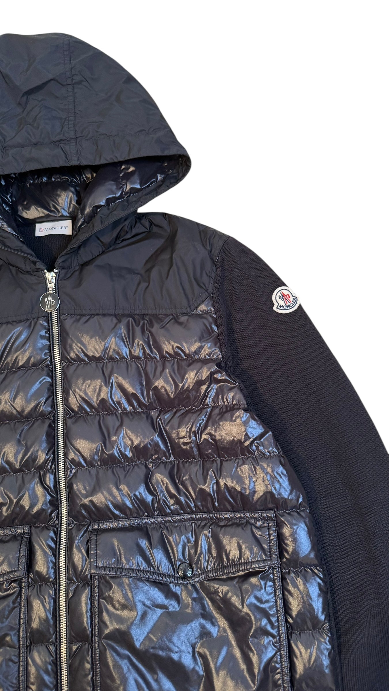 Moncler Cardigan Hooded Black