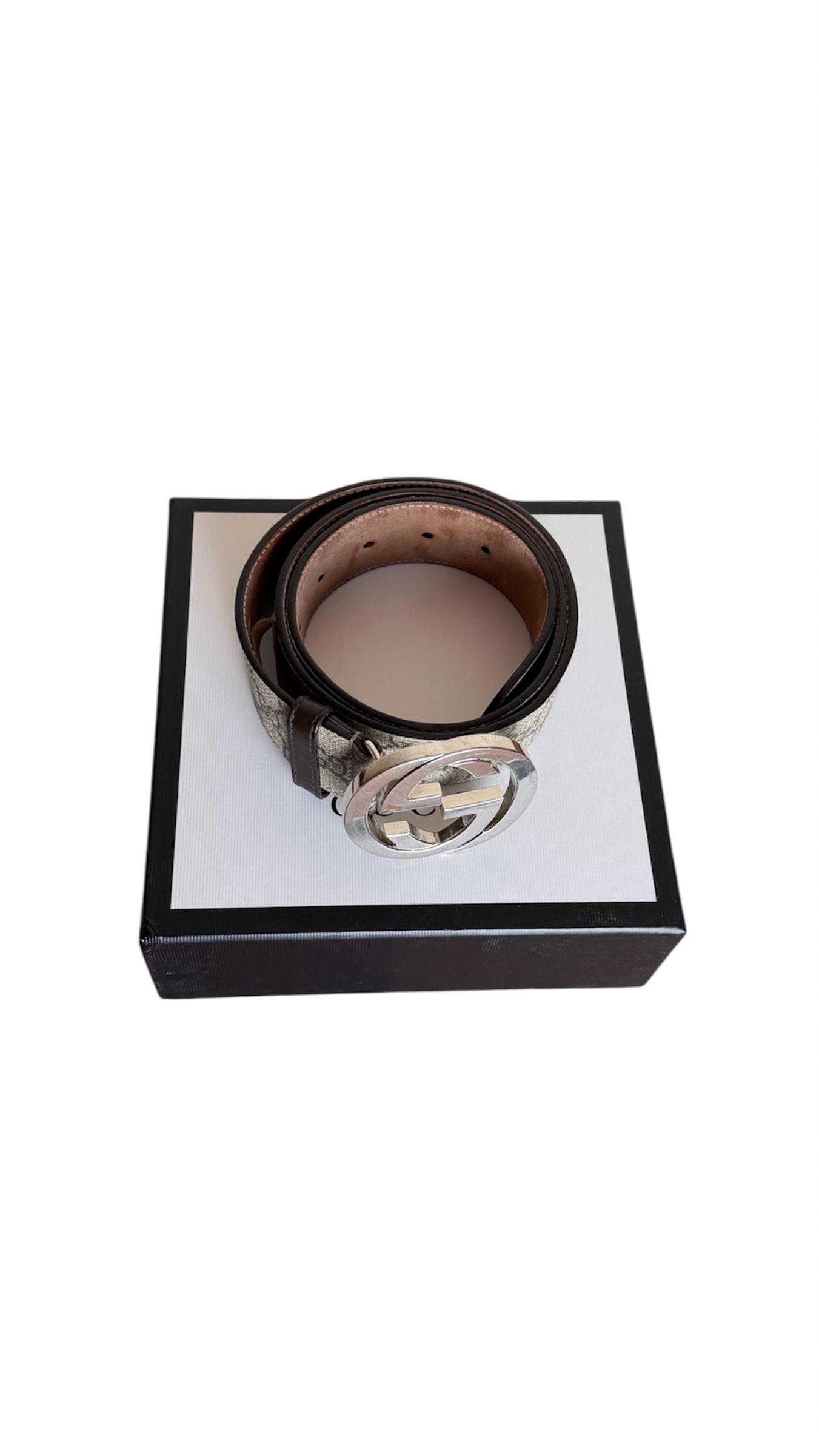 Gucci Monogram Buckle Belt