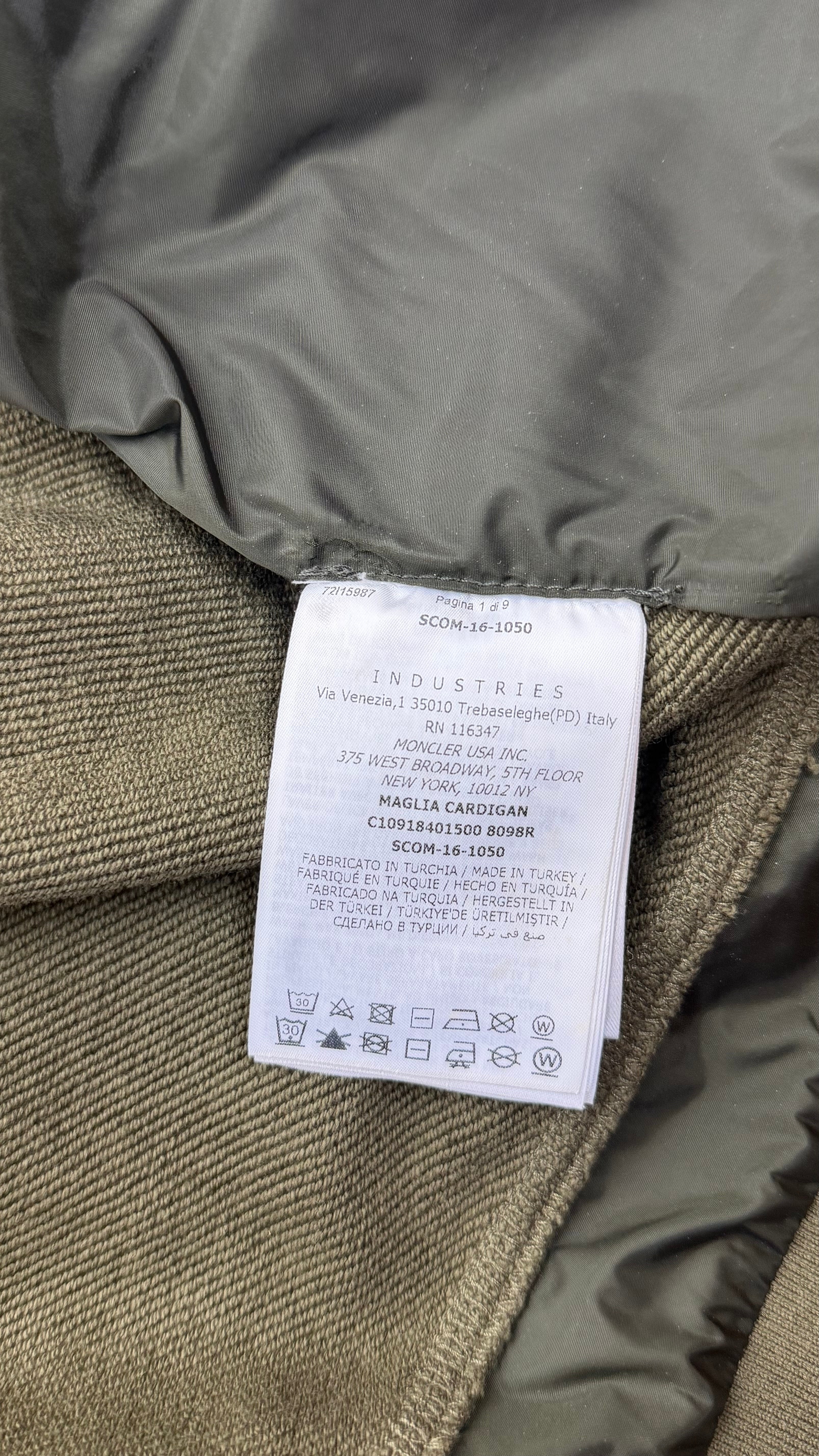 Moncler Tricot Cardigan Khaki Green (L)