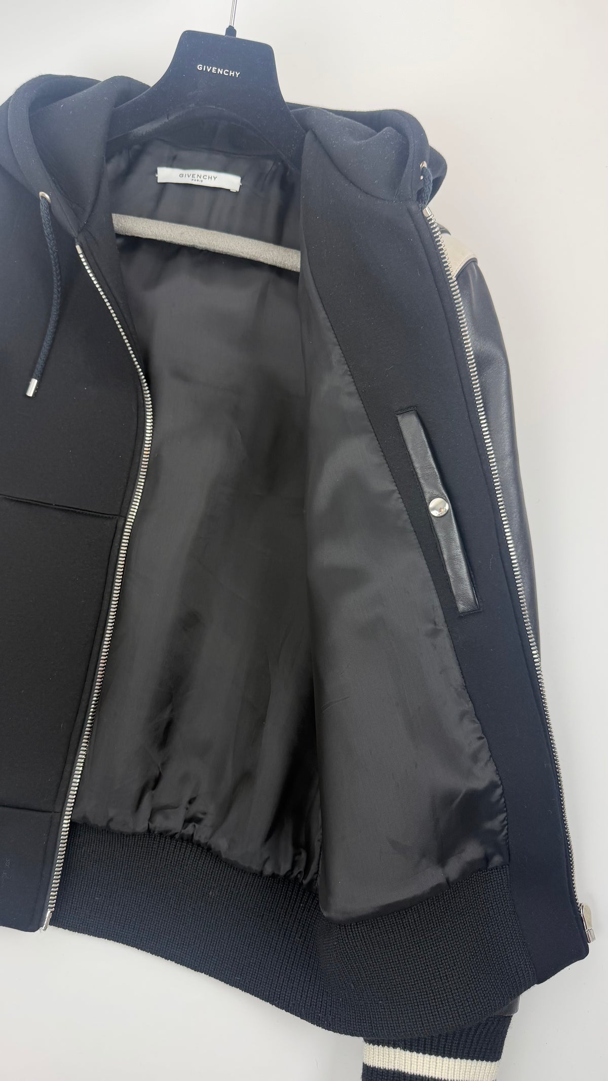 Givenchy Paris Leather Jacket Black / 52