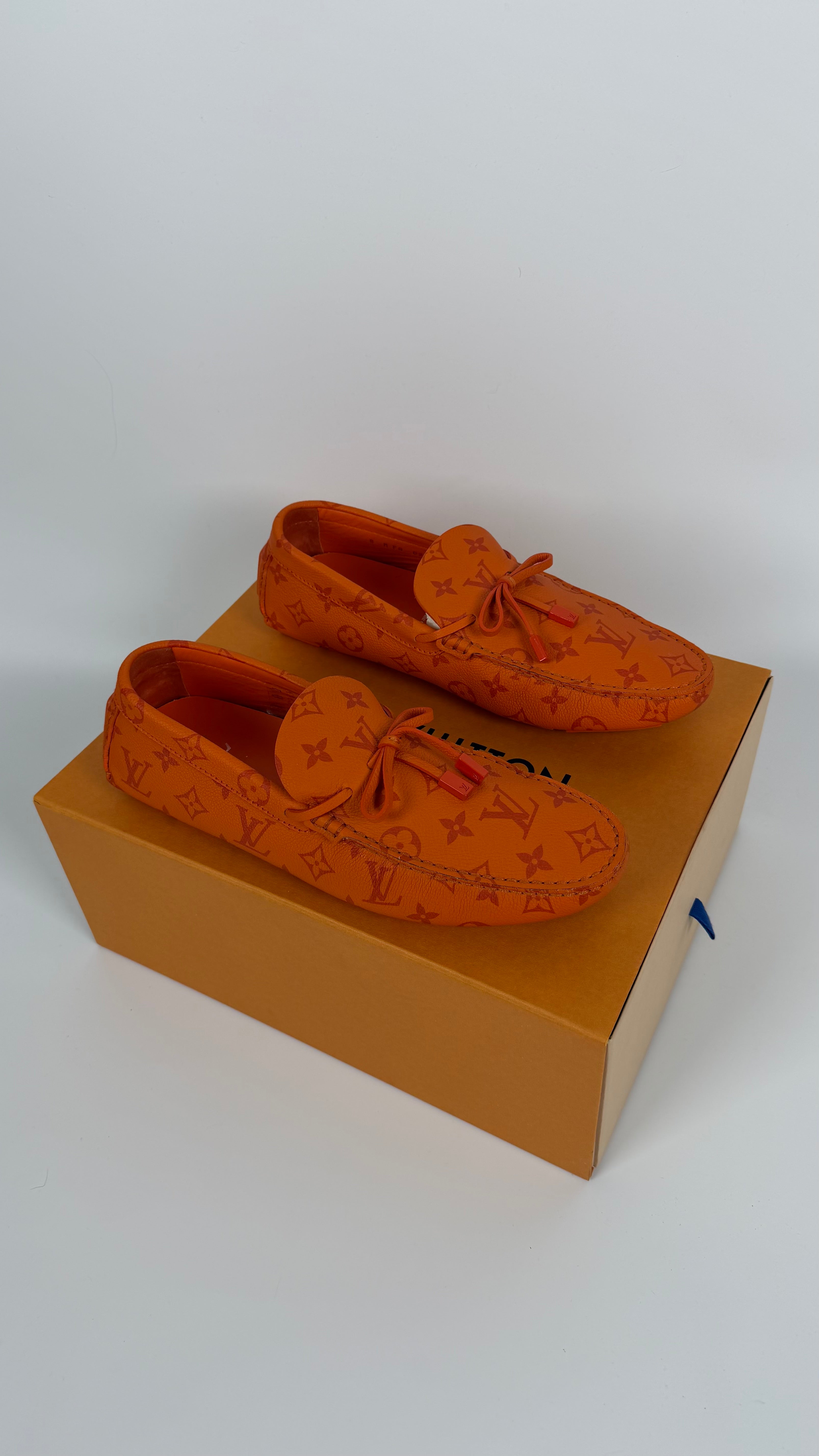 Louis Vuitton Monogram Loafers Orange (42)