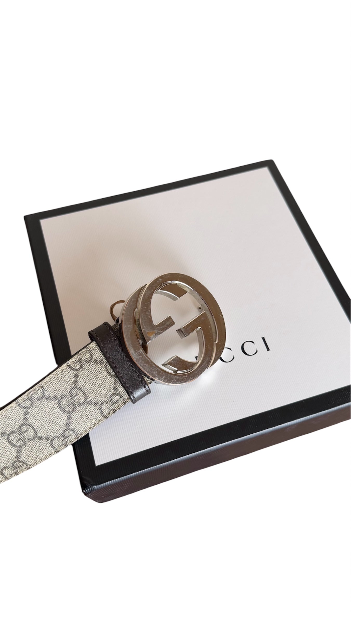 Gucci Monogram Buckle Belt