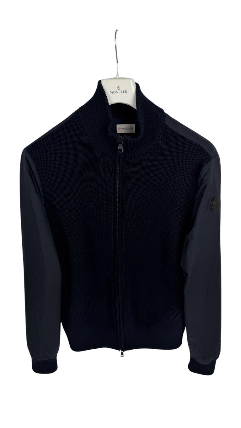 Moncler Tricot Cardigan Black Label Navy (L)