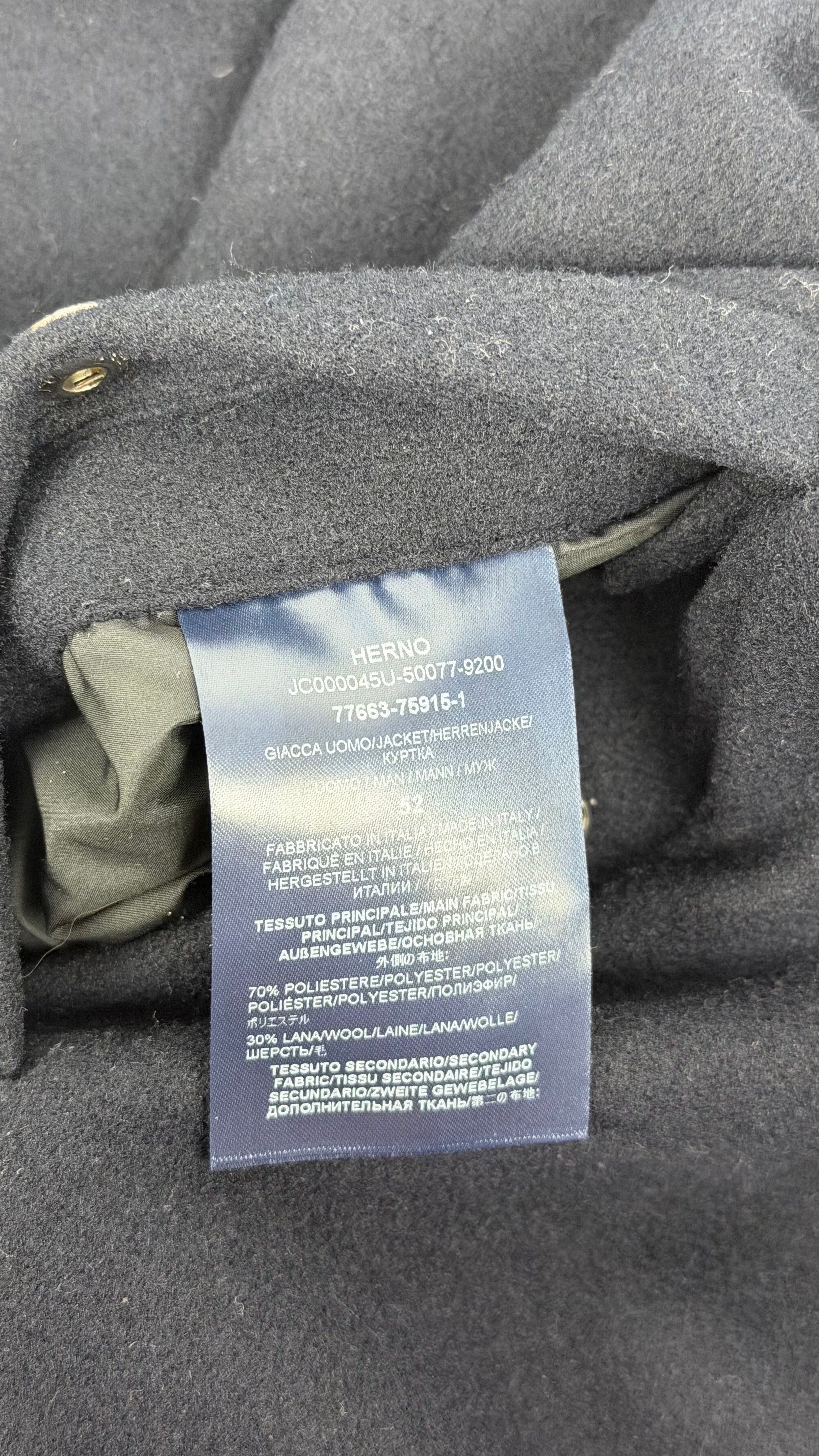 Herno Wool Cardigan Navy (L)