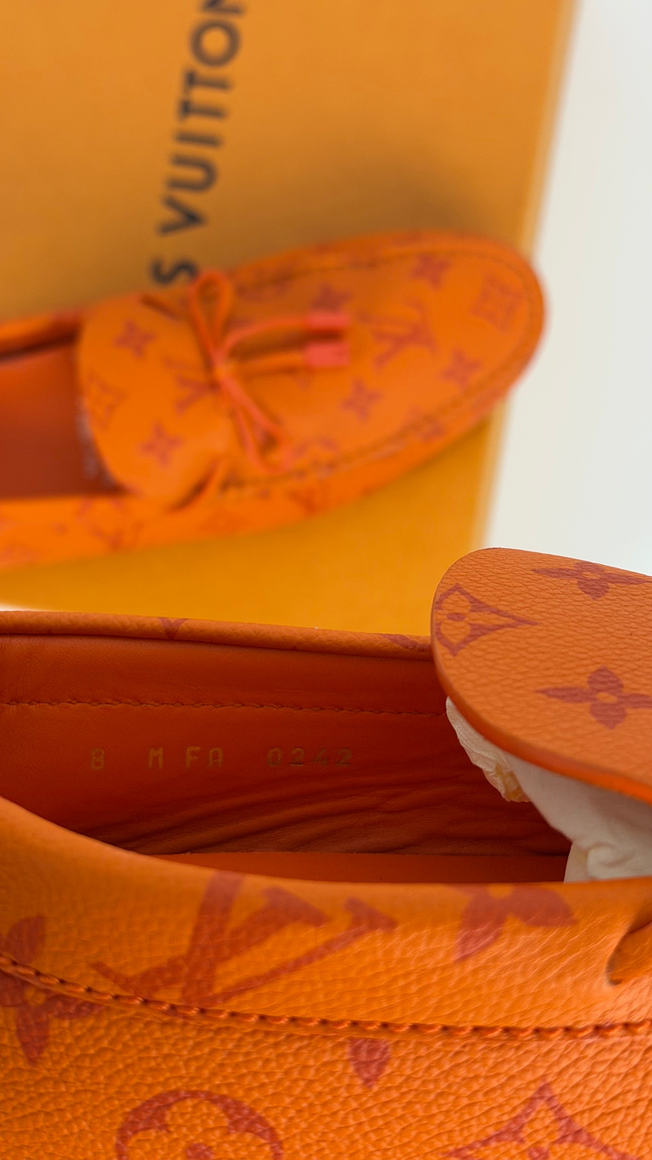 Louis Vuitton Monogram Loafers Orange (42)