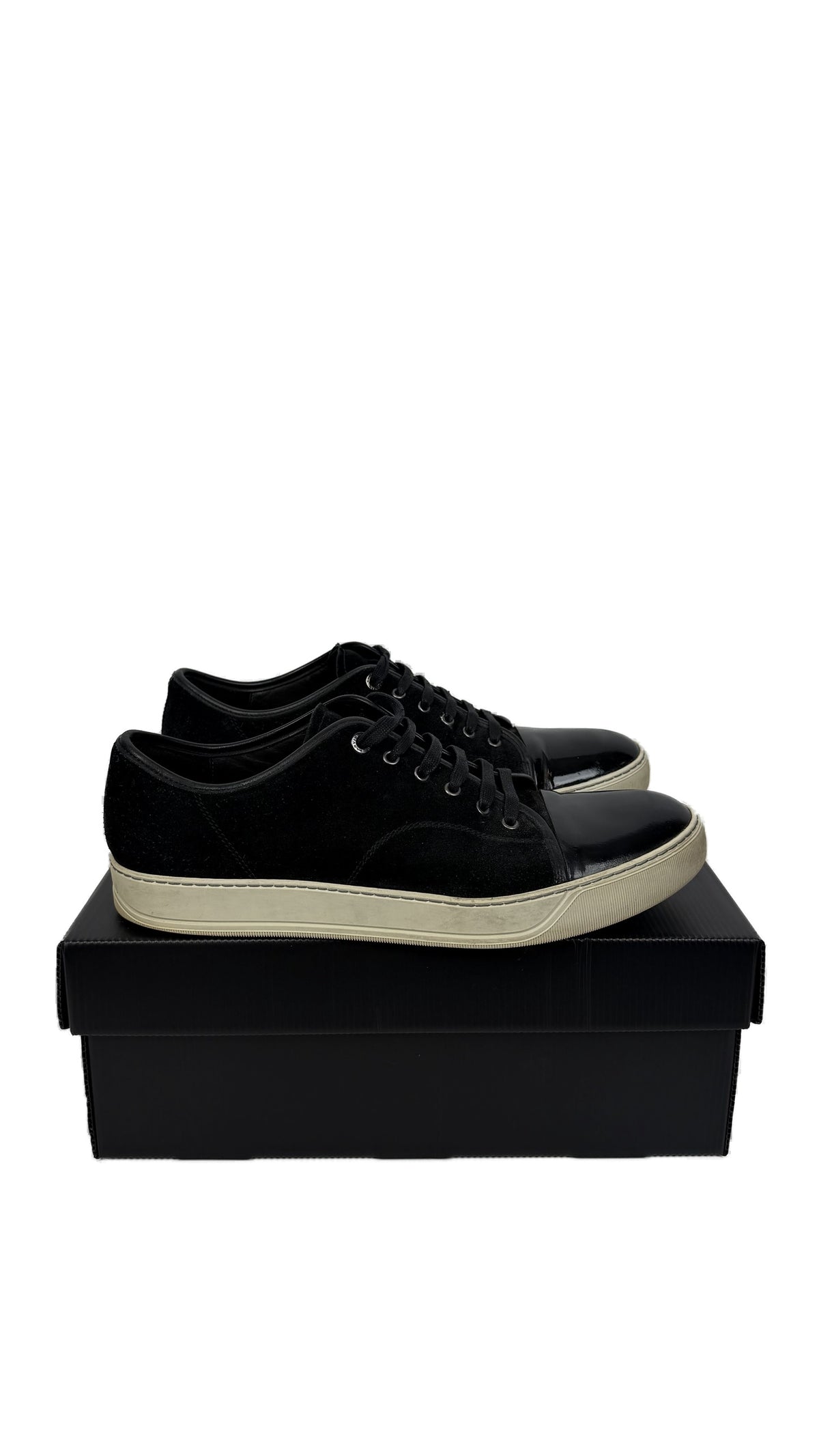 Lanvin Cap Toe Sneakers Black / 46