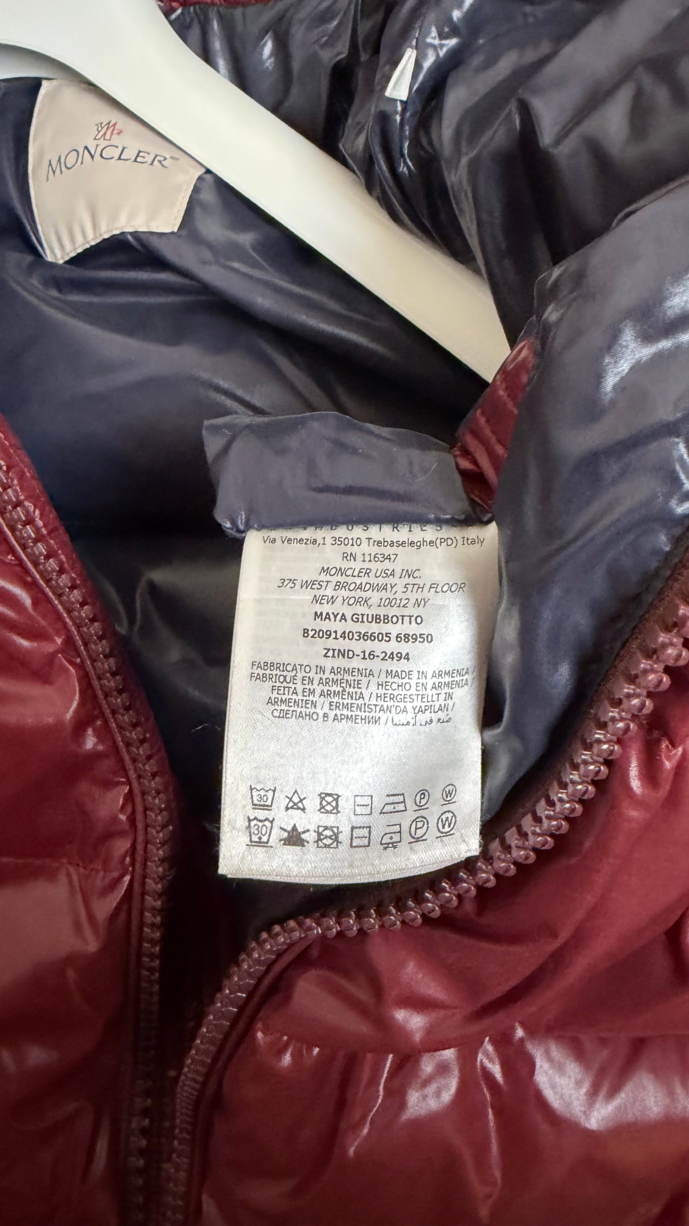 Moncler Maya Burgundy