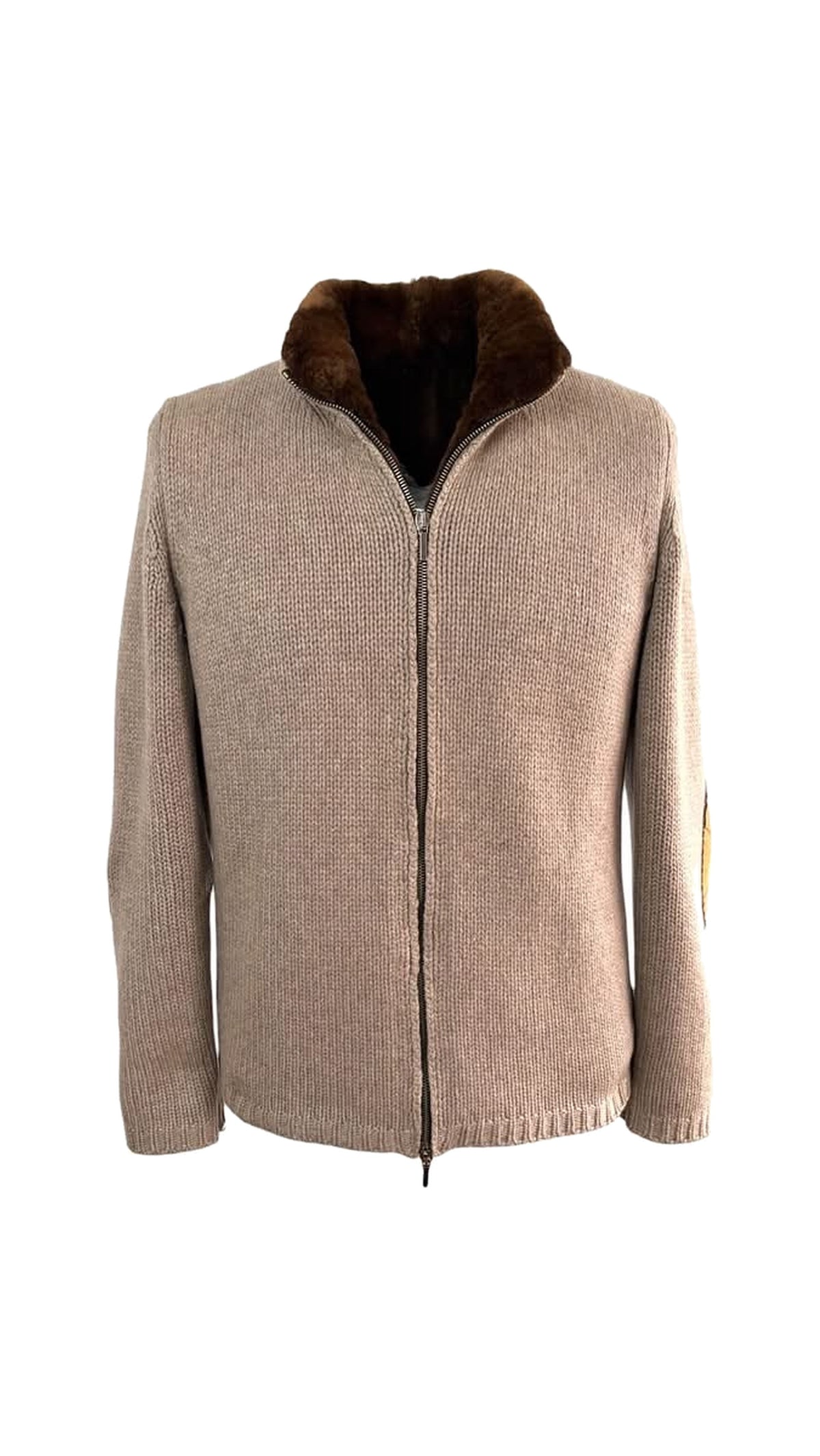 Italian Castorino Fur Cardigan Begie / M