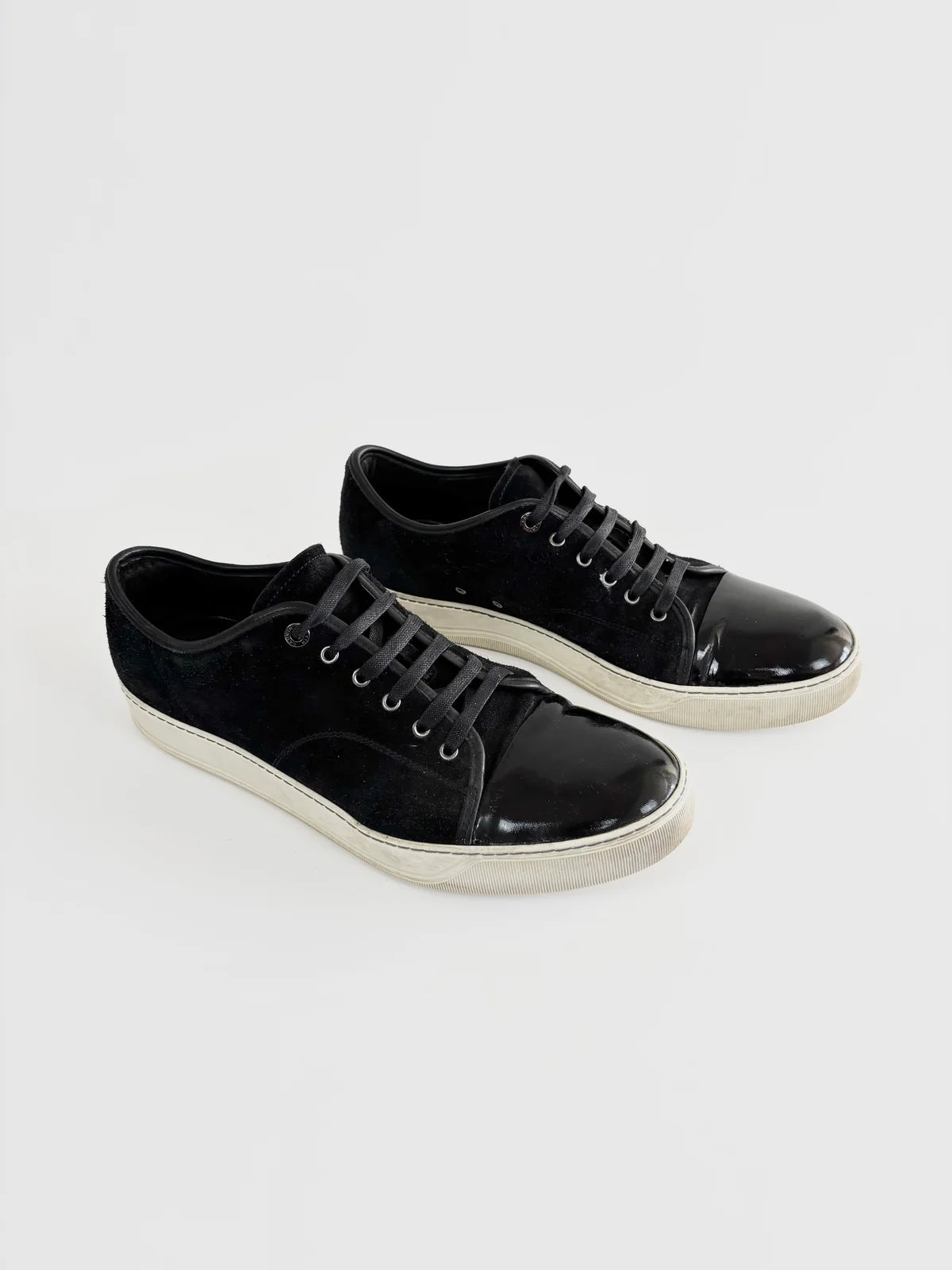 Lanvin Cap Toe Sneakers Black / 46