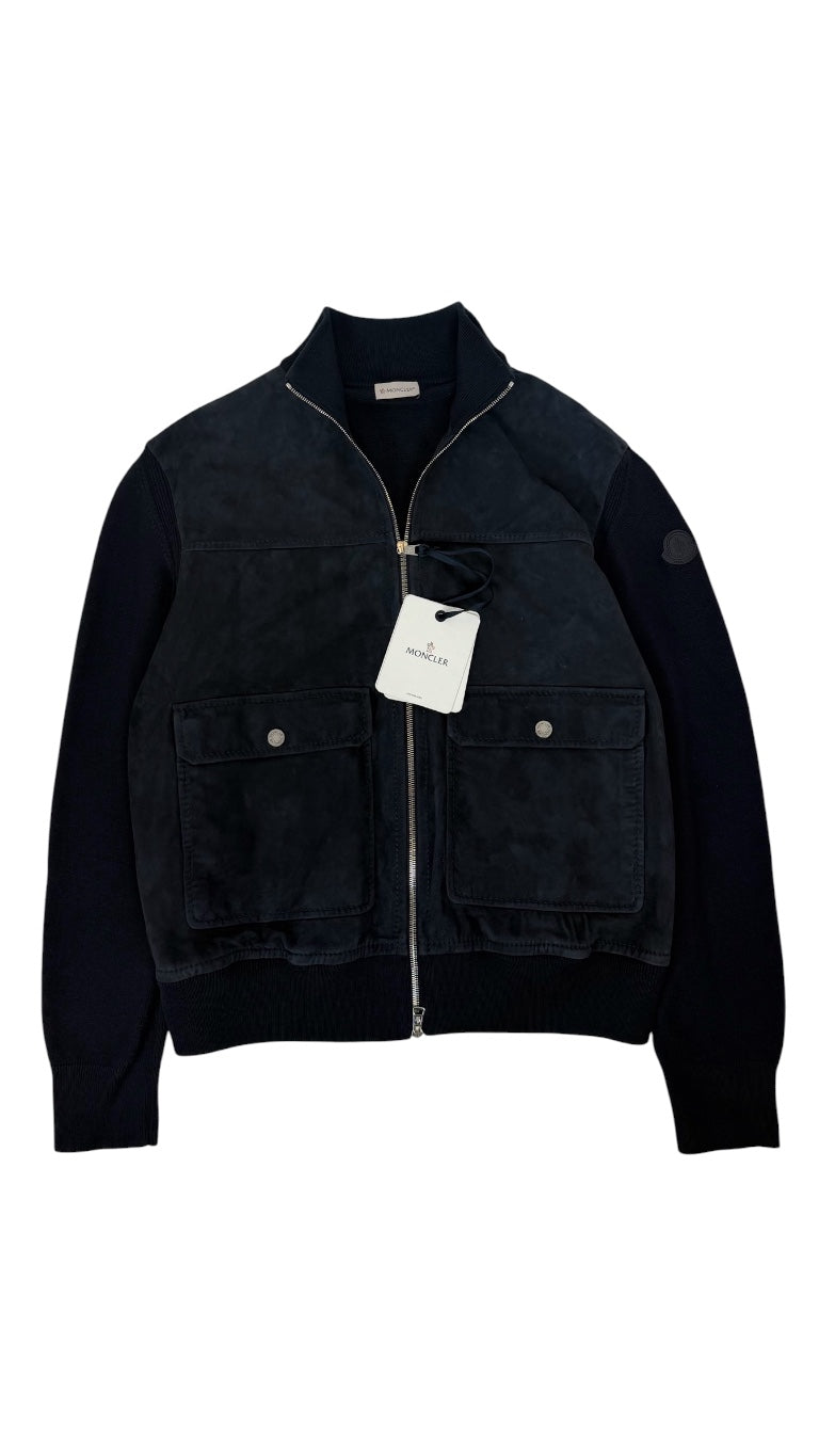 Moncler Suede Cardigan Black Label (XXL)