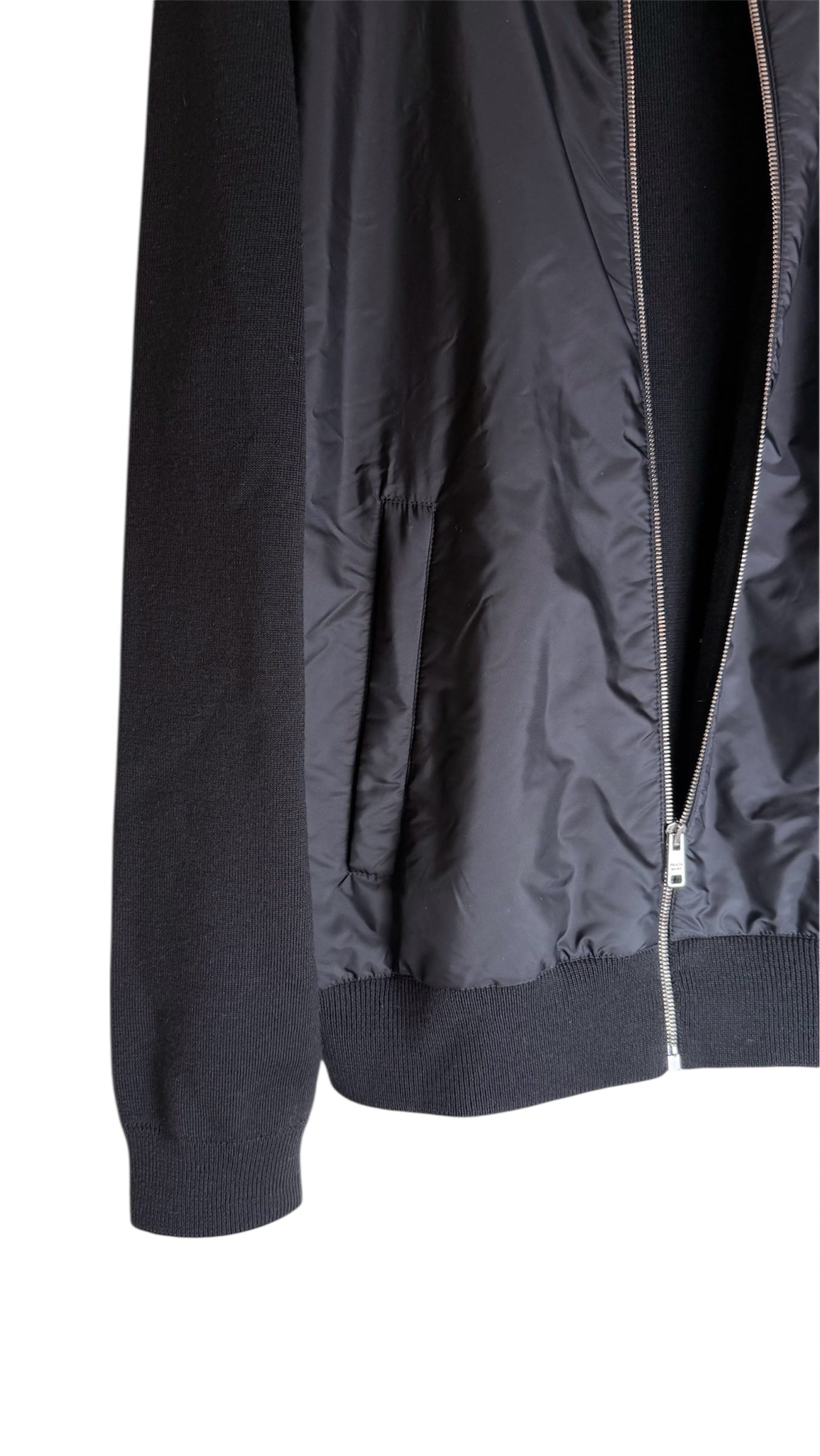 Prada Logo Cardigan Black