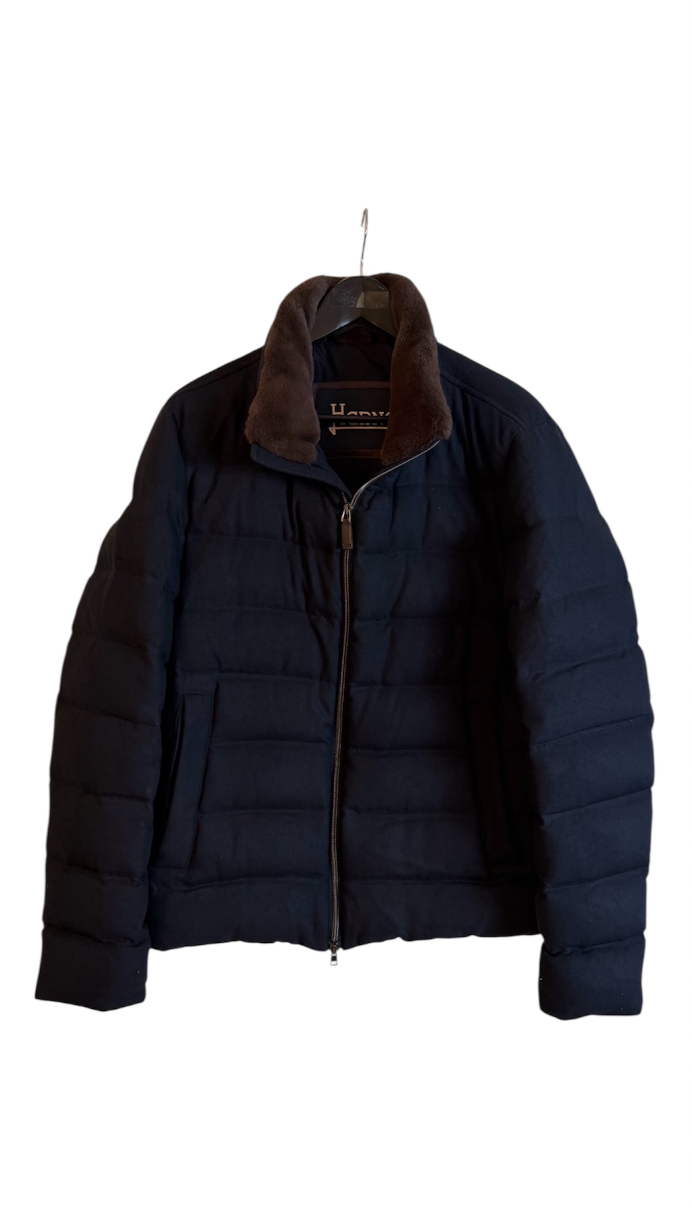 Herno Fur Jacket Navy