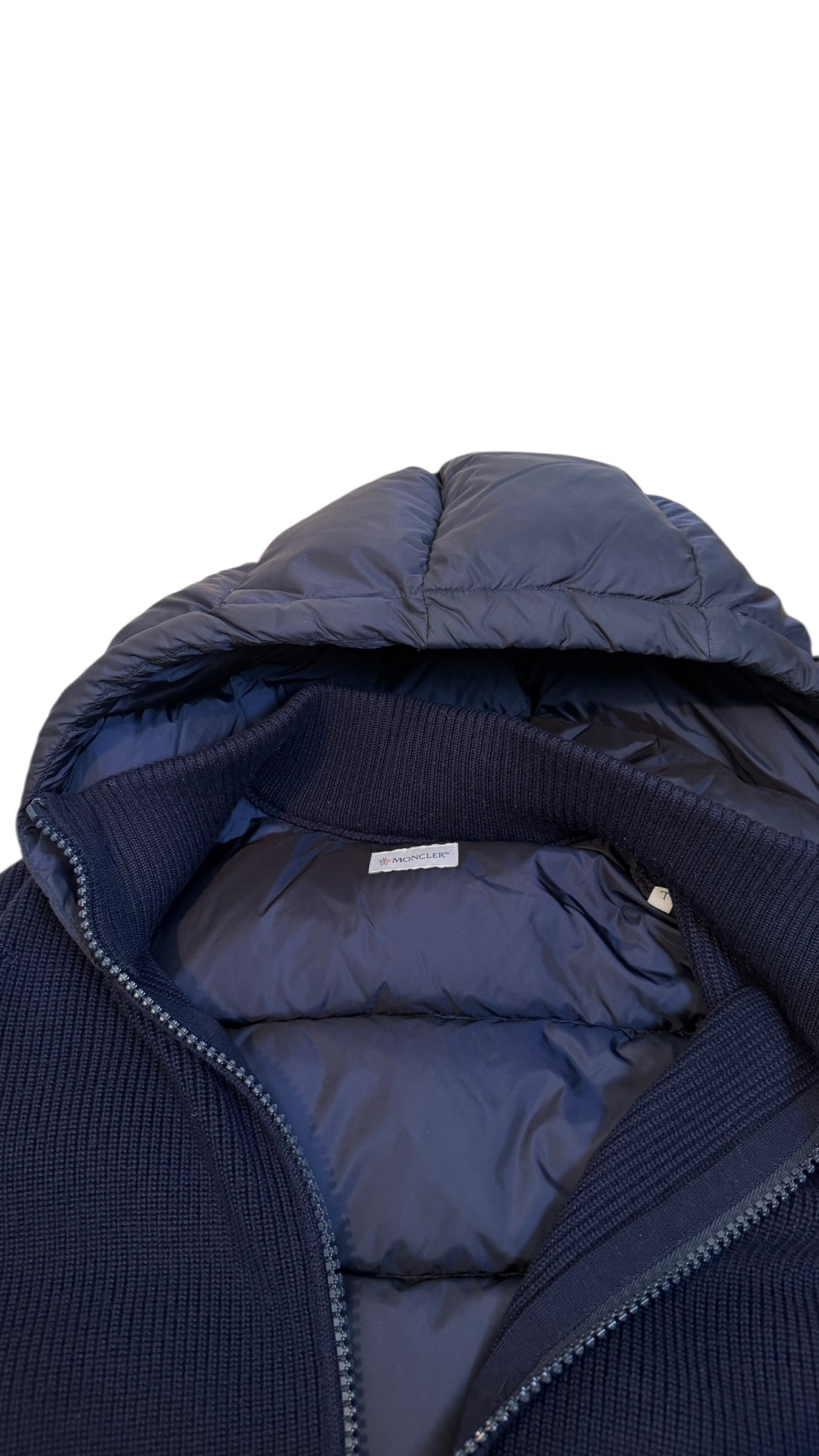 Moncler Padded Cardigan Navy