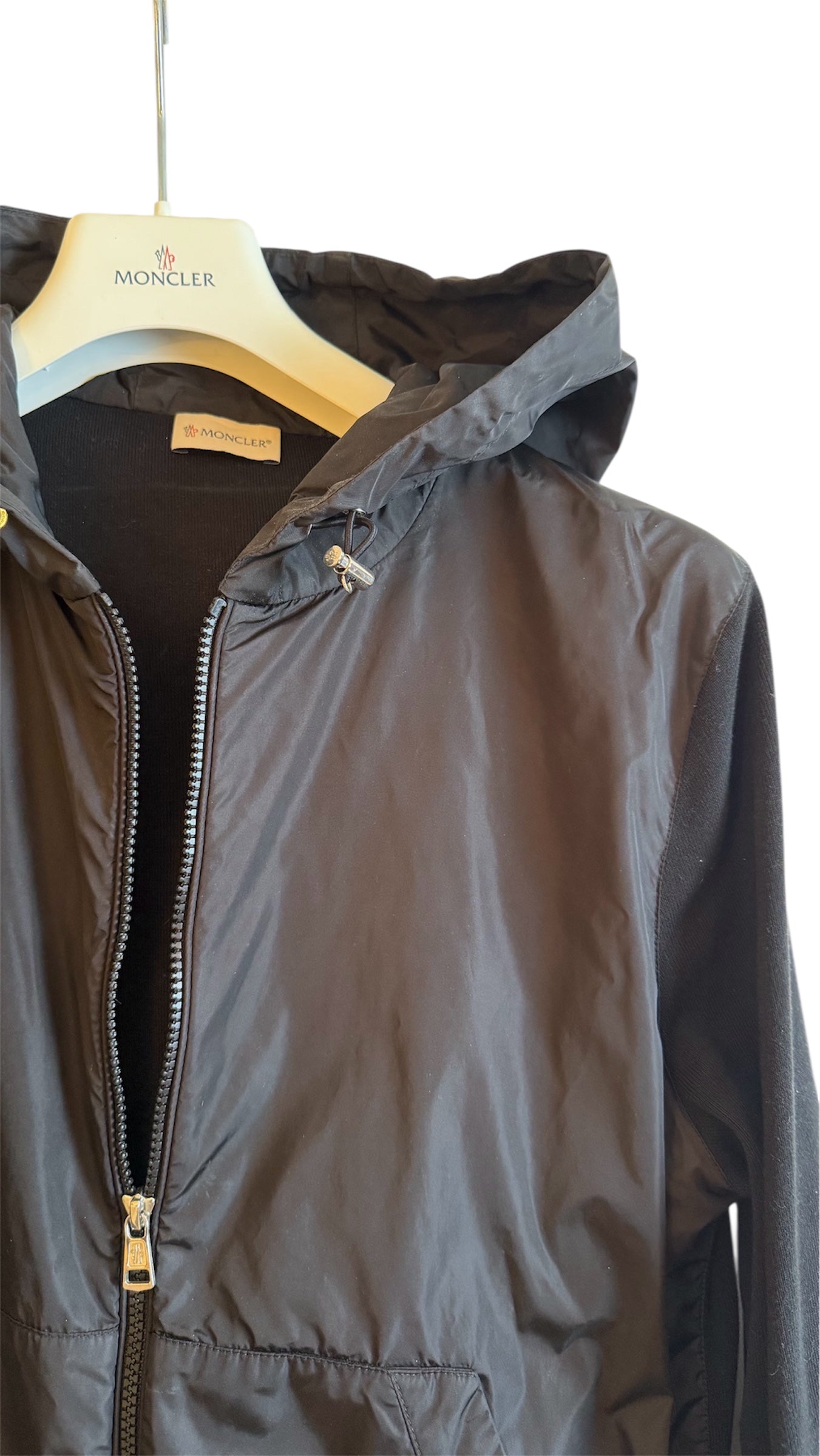 Moncler Hooded Cardigan Black