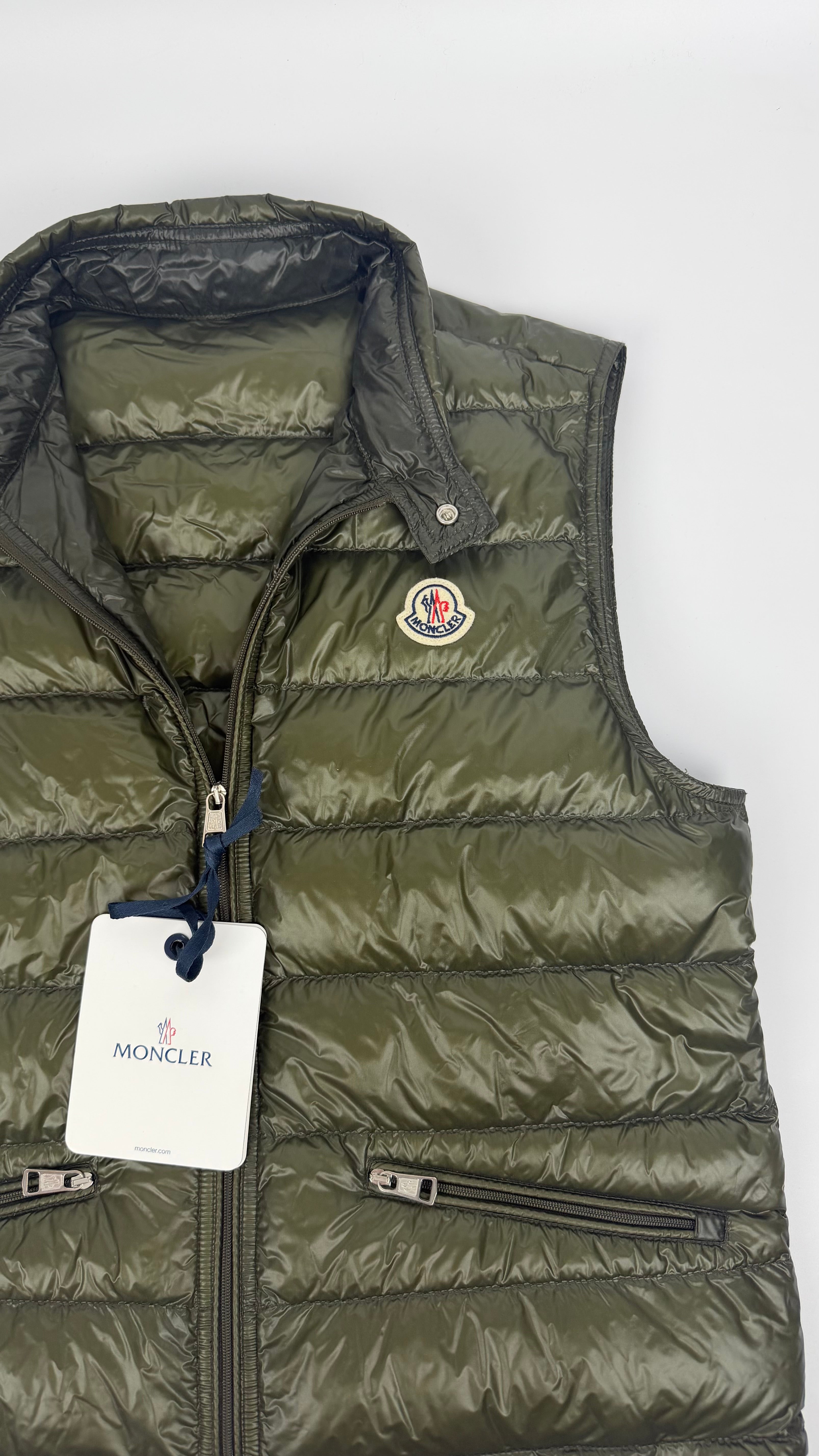 Moncler Gui Vest Olive Green (S)