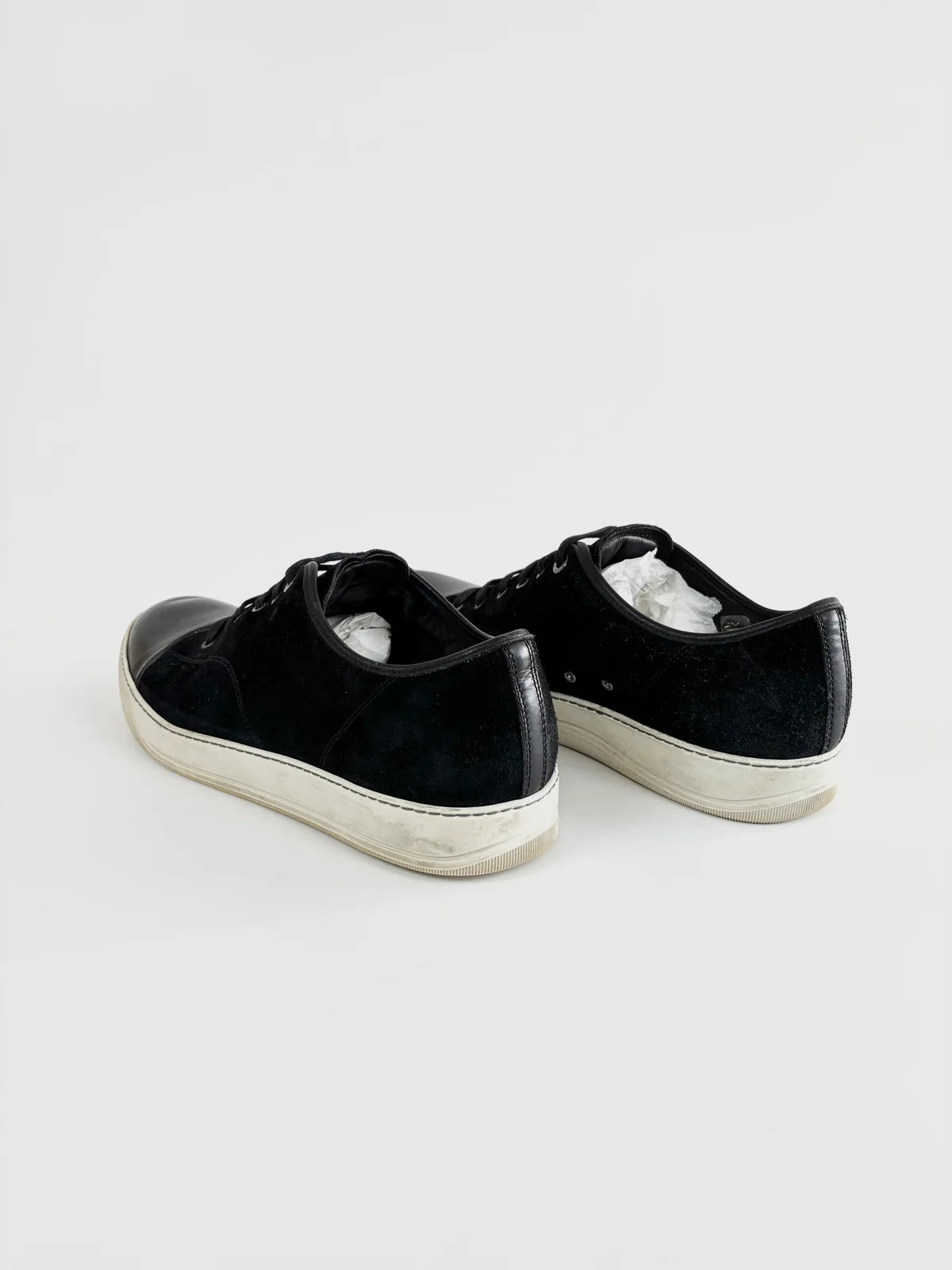 Lanvin Cap Toe Sneakers Black / 46