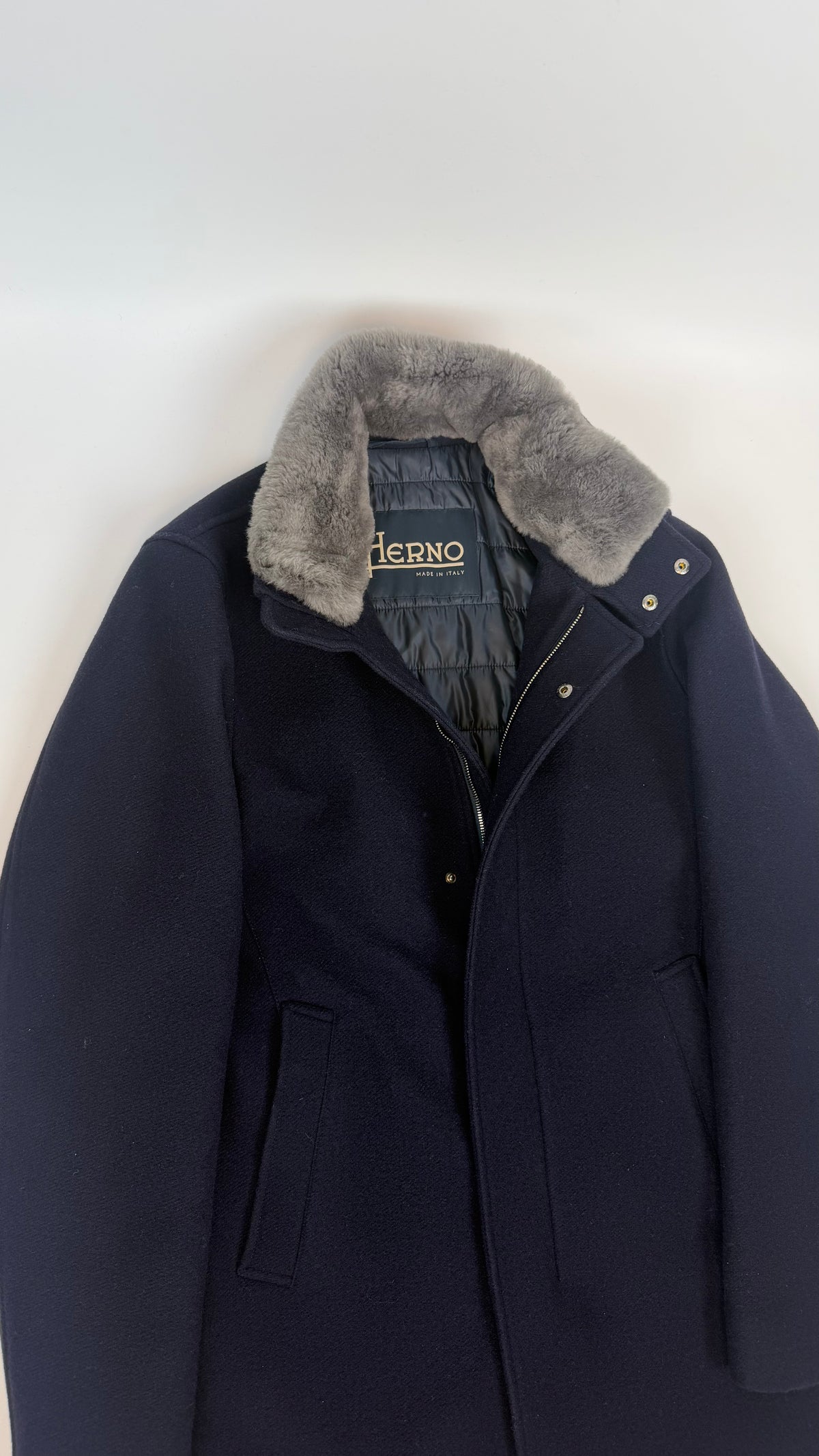 Herno Fur Coat Navy / 48