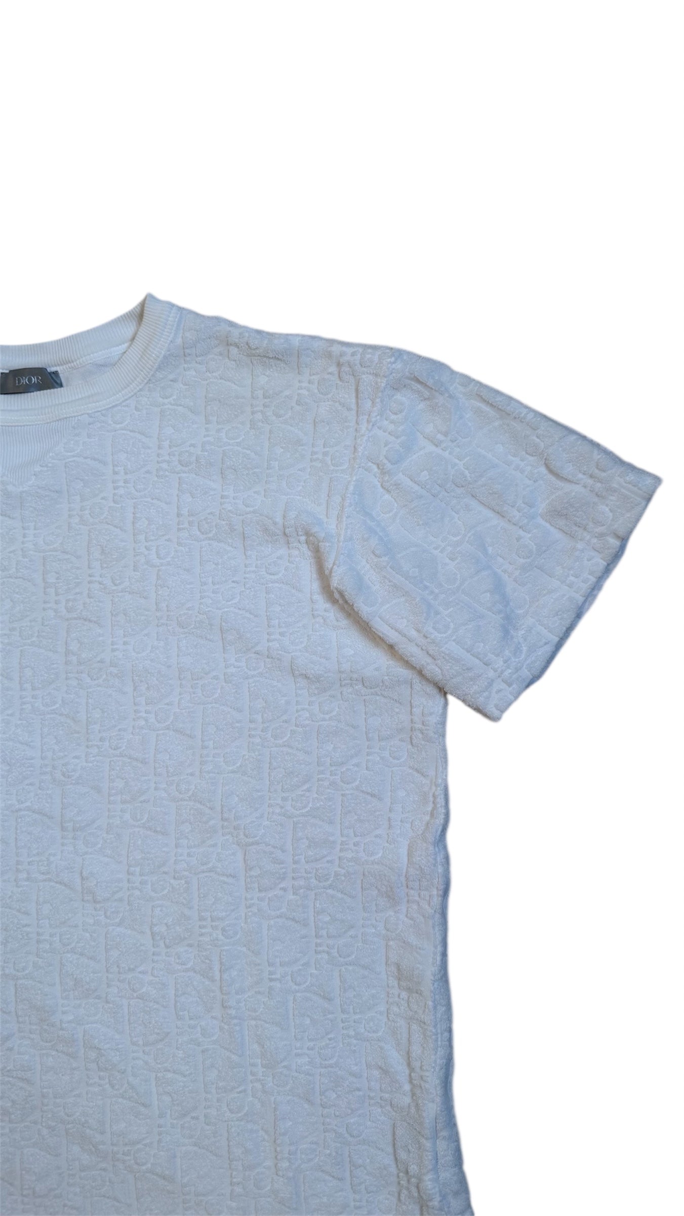 Dior Oblique Towel Tee Whithe