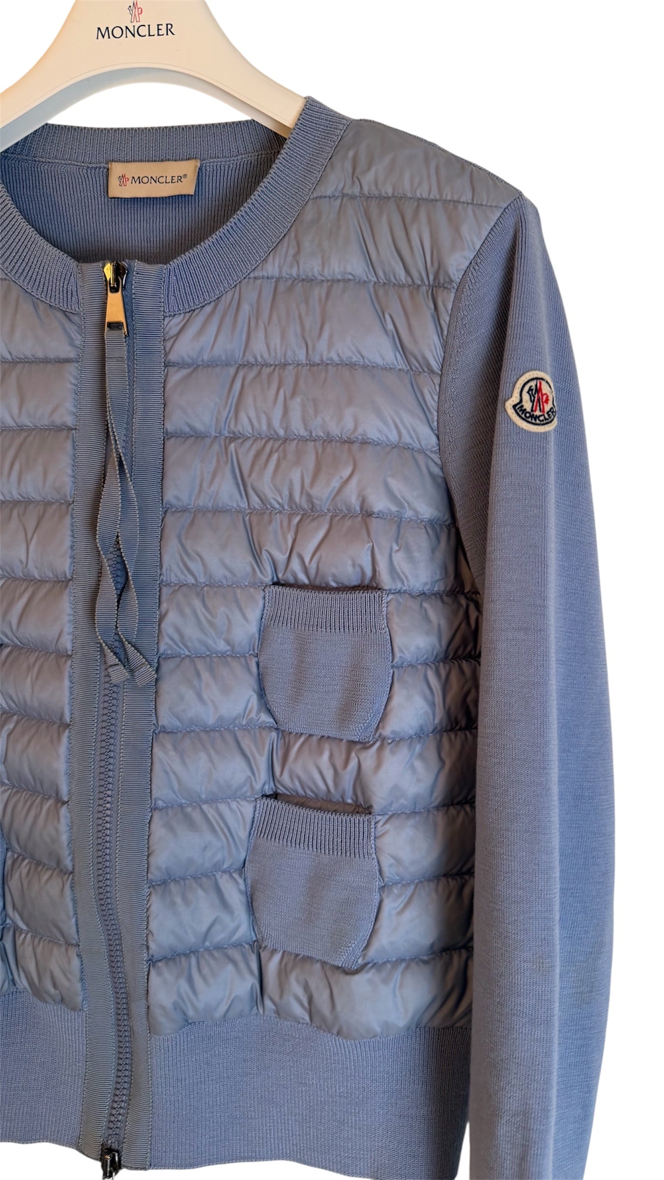 Moncler Tricot Cardigan Blue
