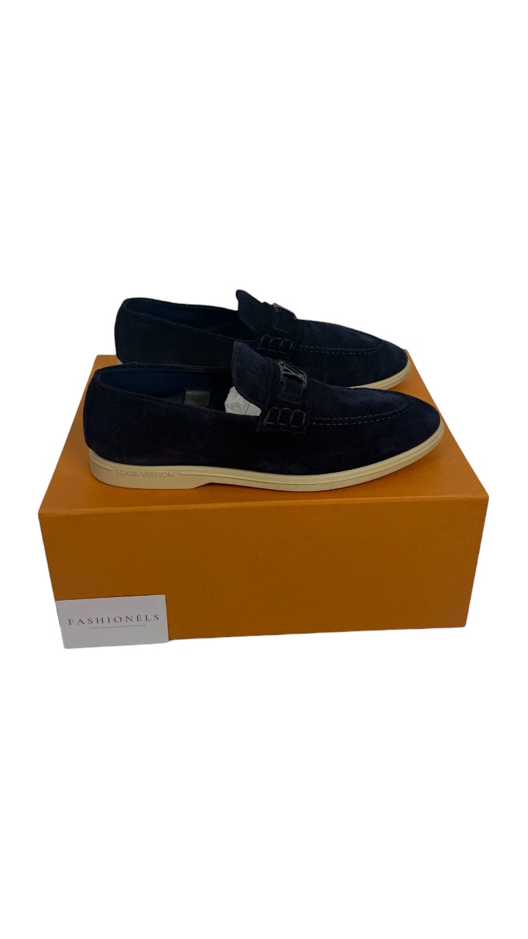 Louis Vuitton Dress Loafers Mocka Navy (43)