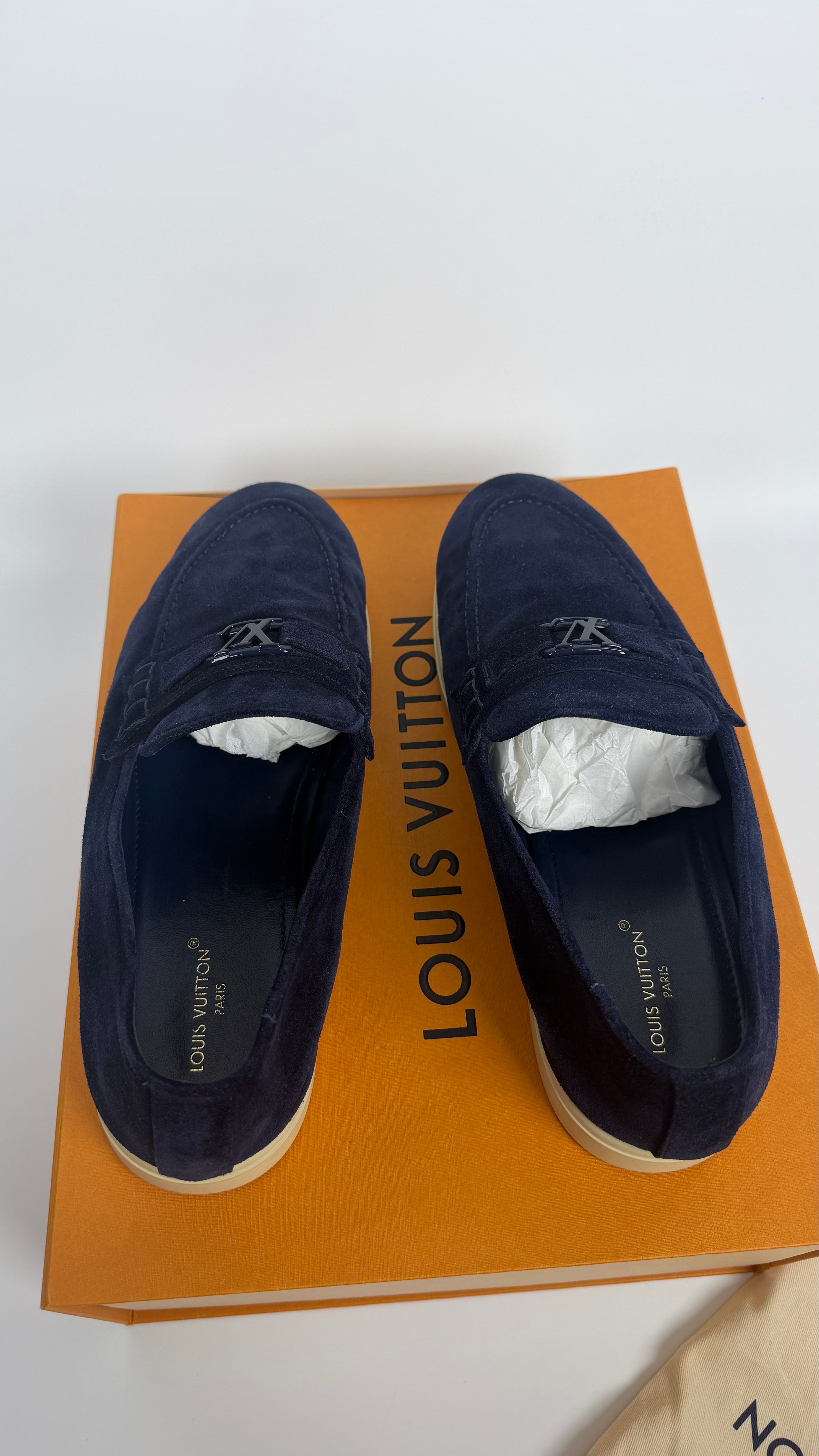 Louis Vuitton Dress Loafers Mocka Navy (43)