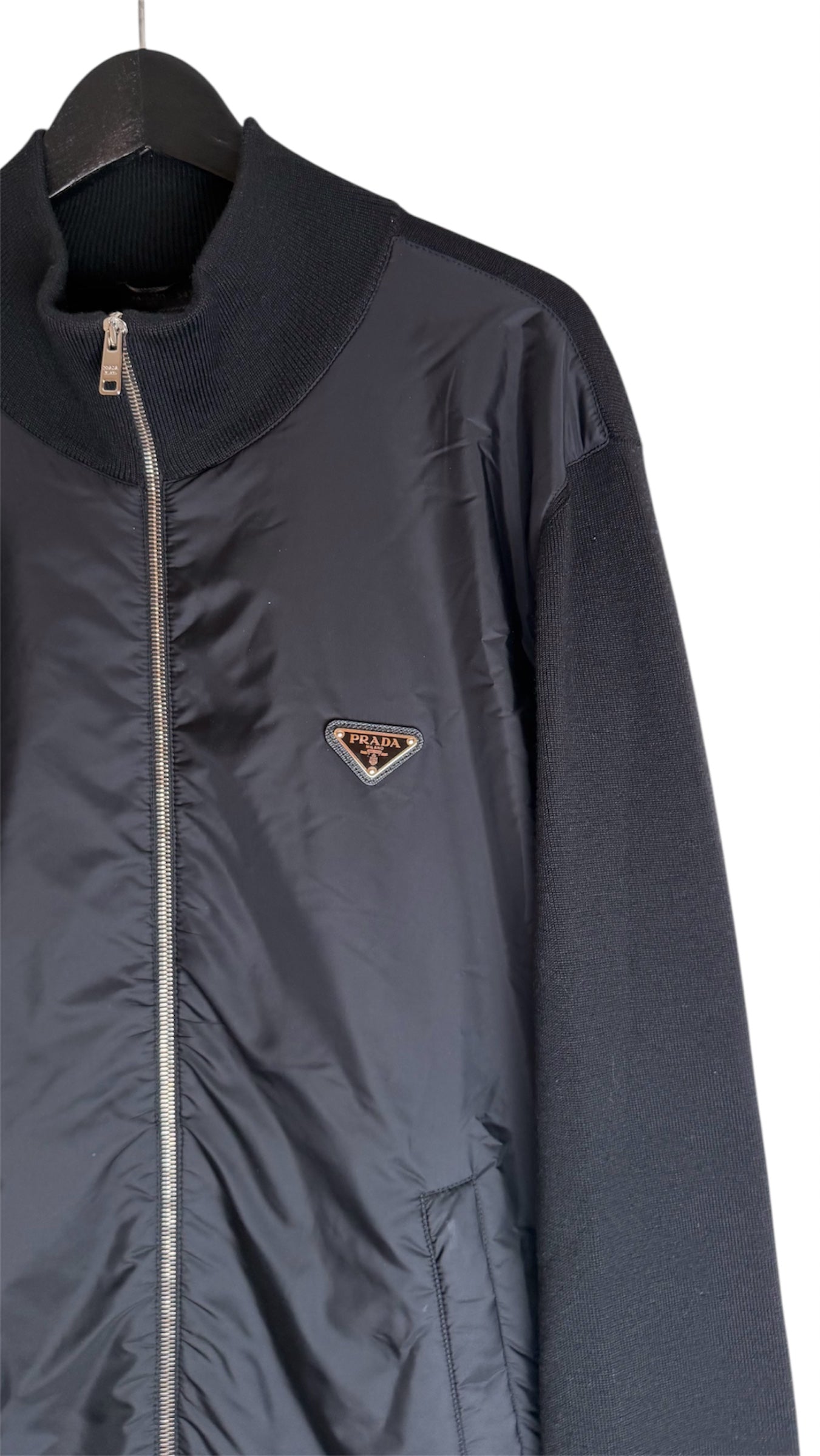 Prada Logo Cardigan Black