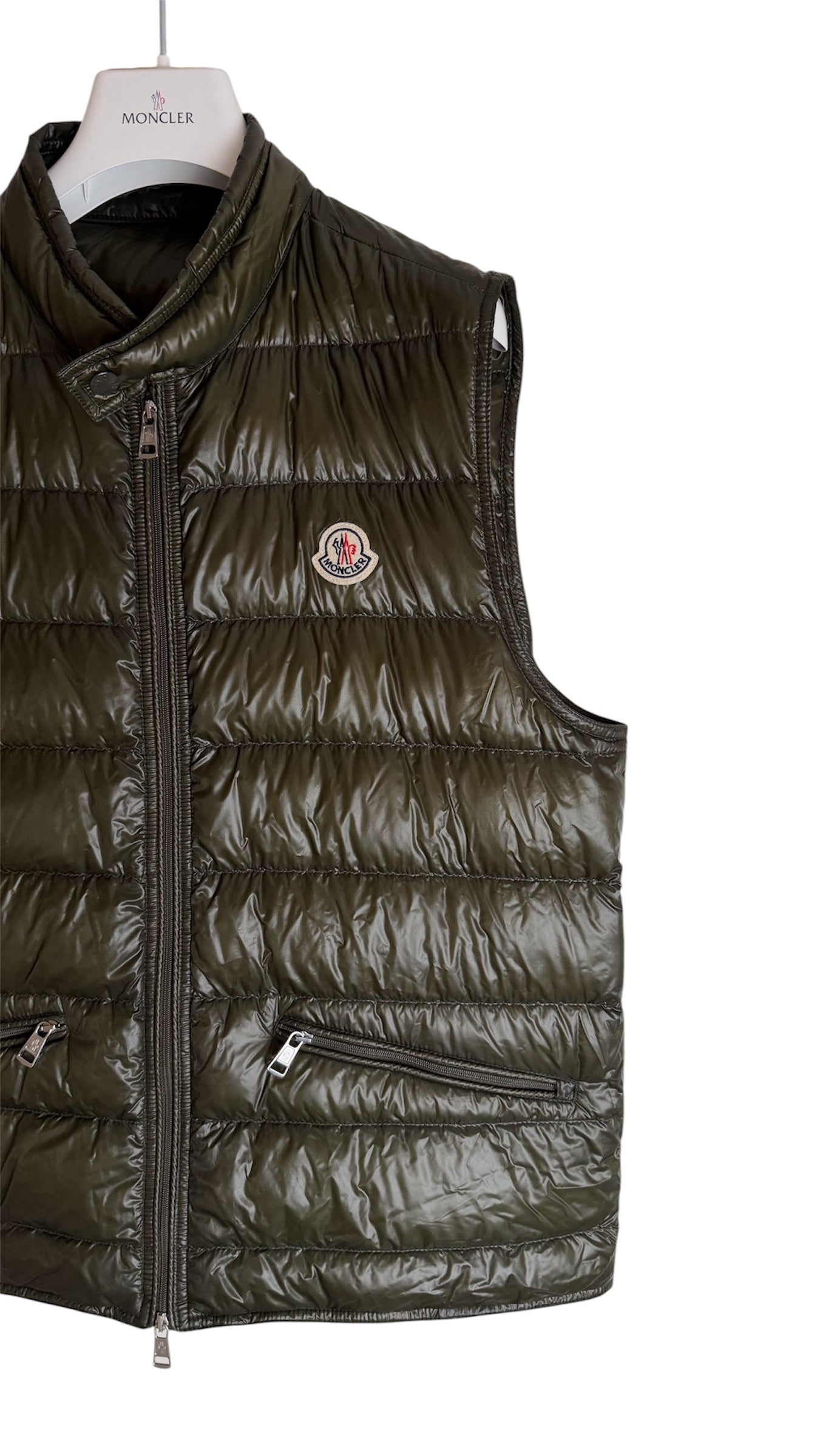 Moncler Gui Vest Olive Green