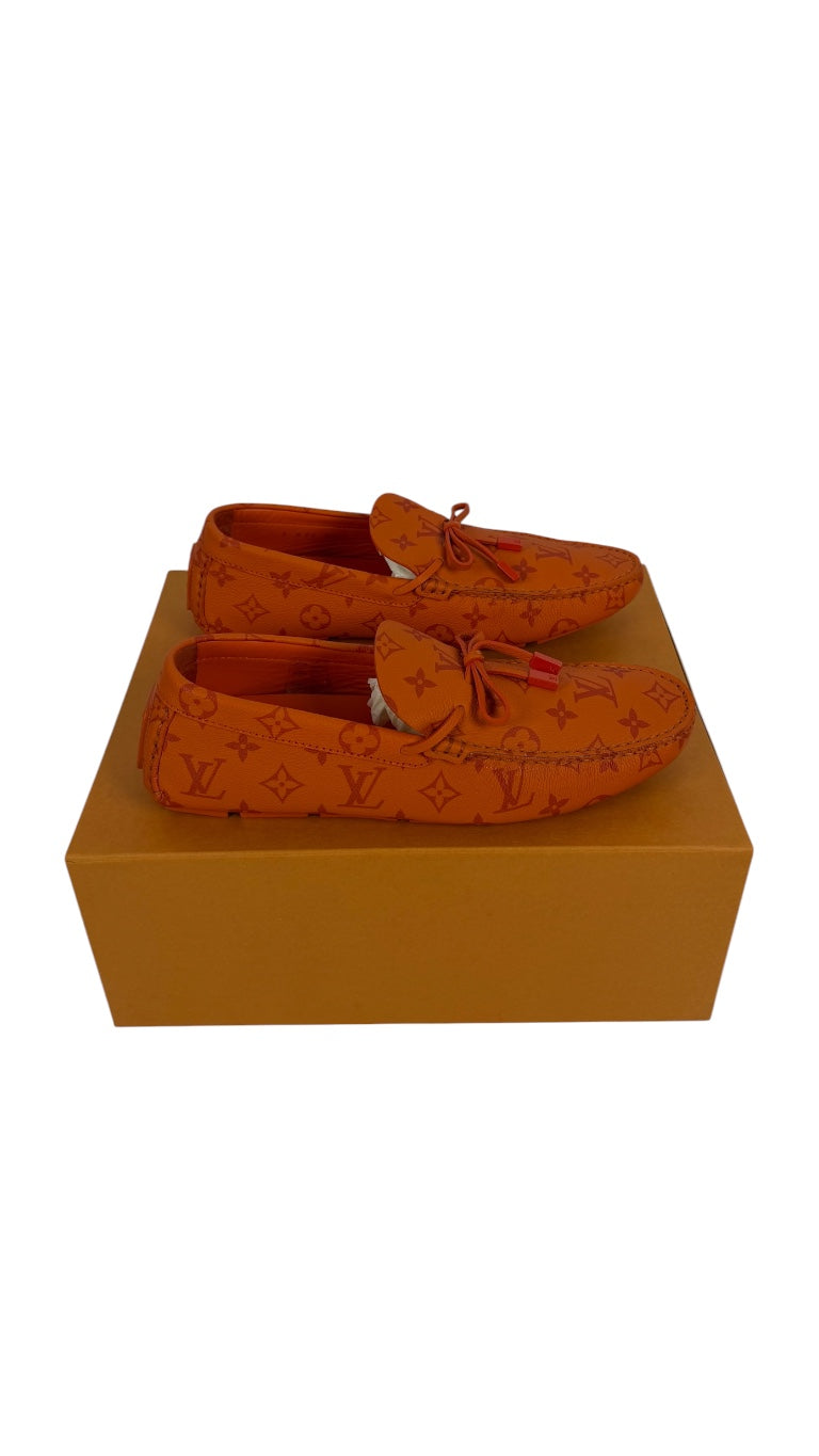 Louis Vuitton Monogram Loafers Orange (42)