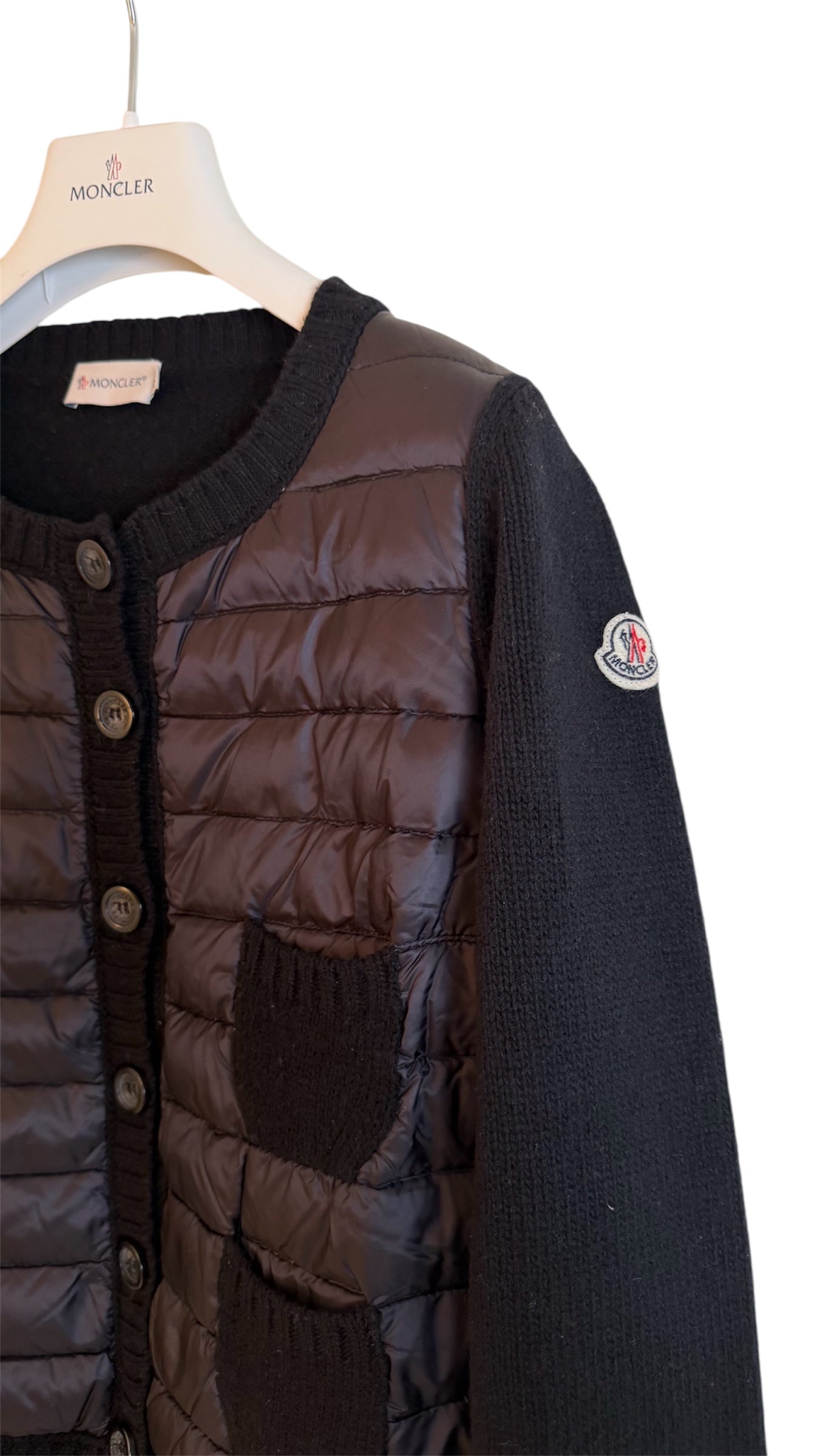 Moncler Cardigan Button Black
