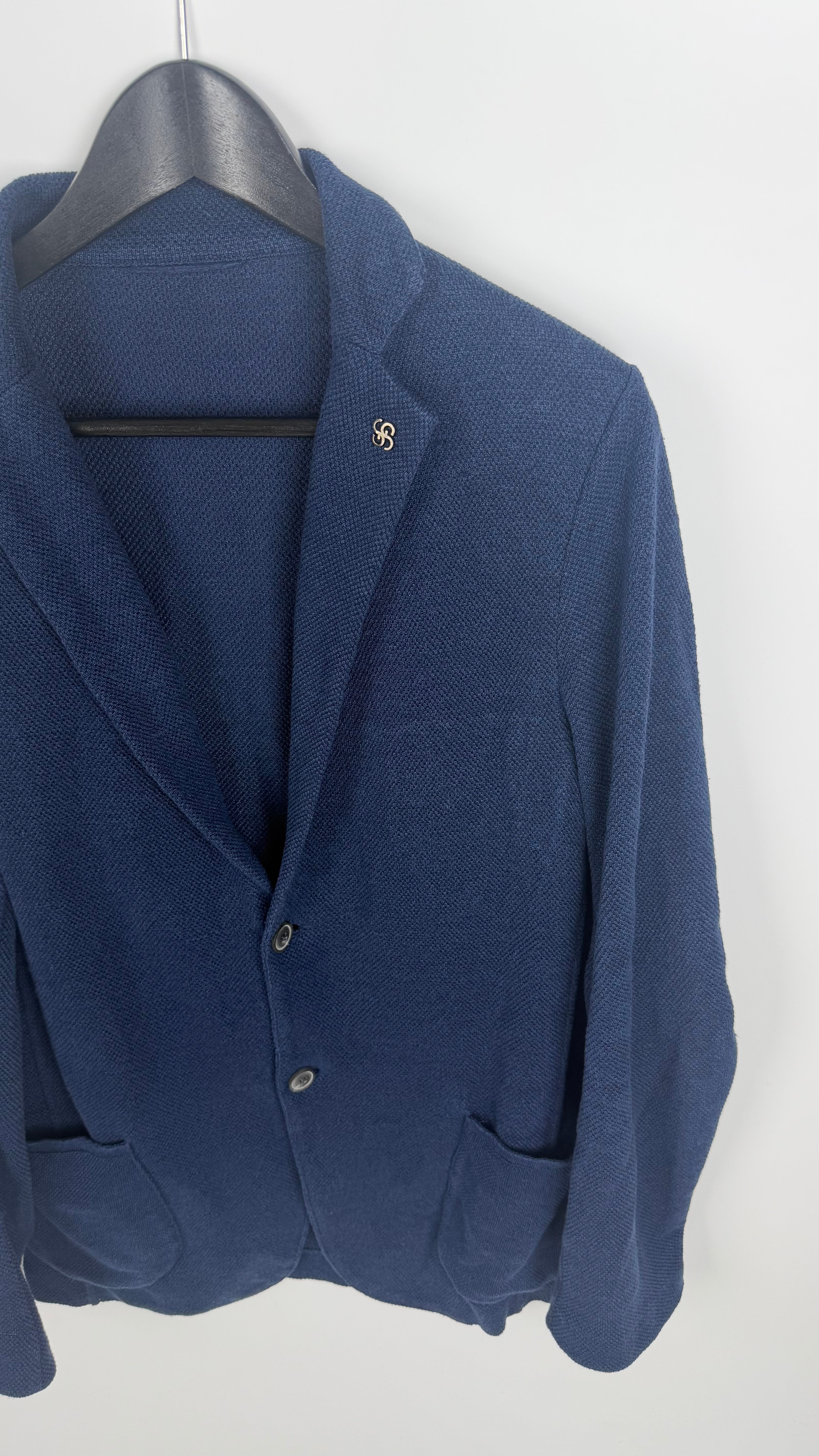 Gran Sasso Blazer Navy Blue Knitted (48)