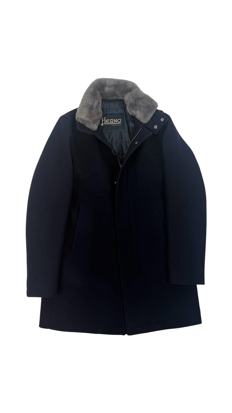 Herno Fur Coat Navy / 48